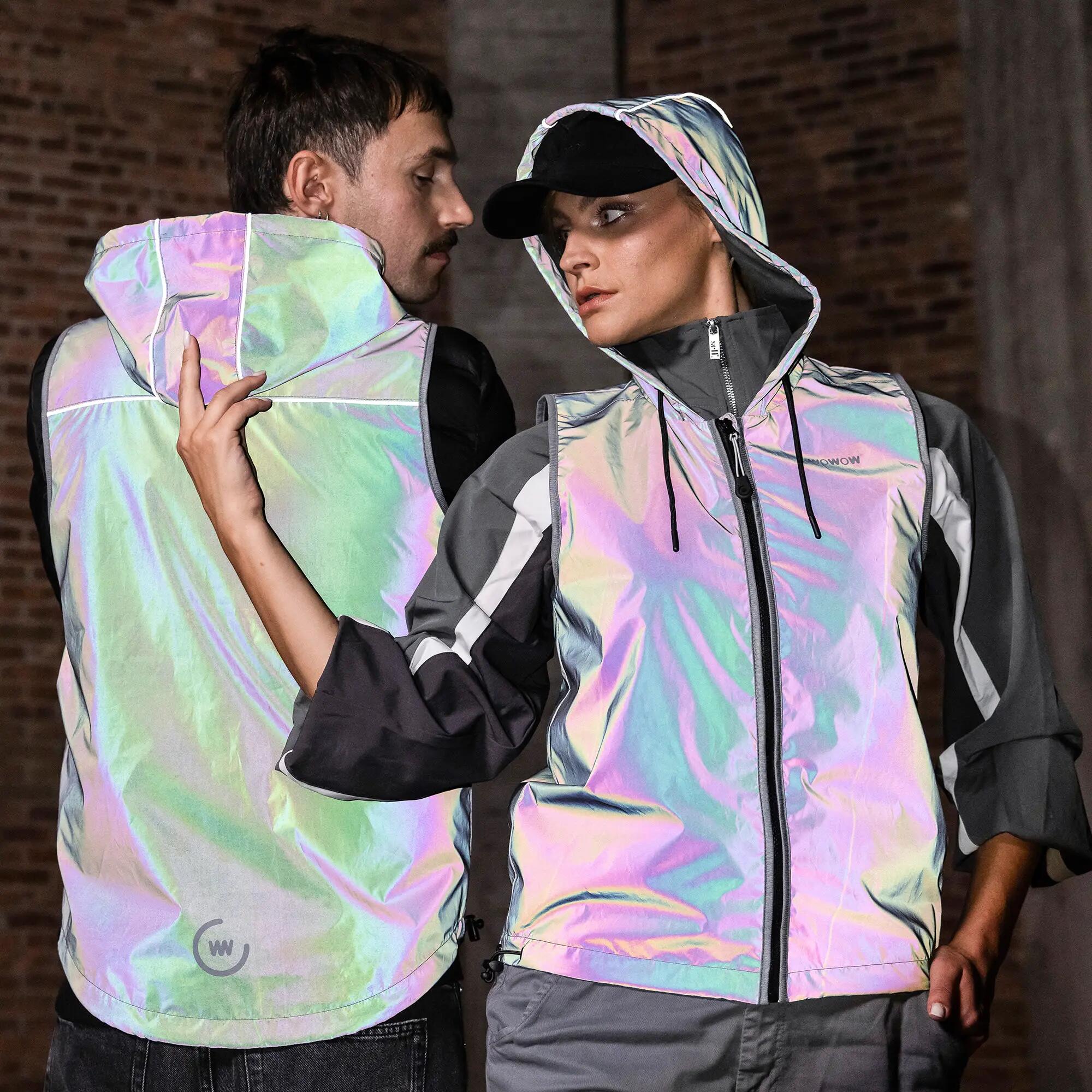 WOWOW - Heren Dames Lumeo Rainbow Volledig Reflecterend Fietsvest 5/5
