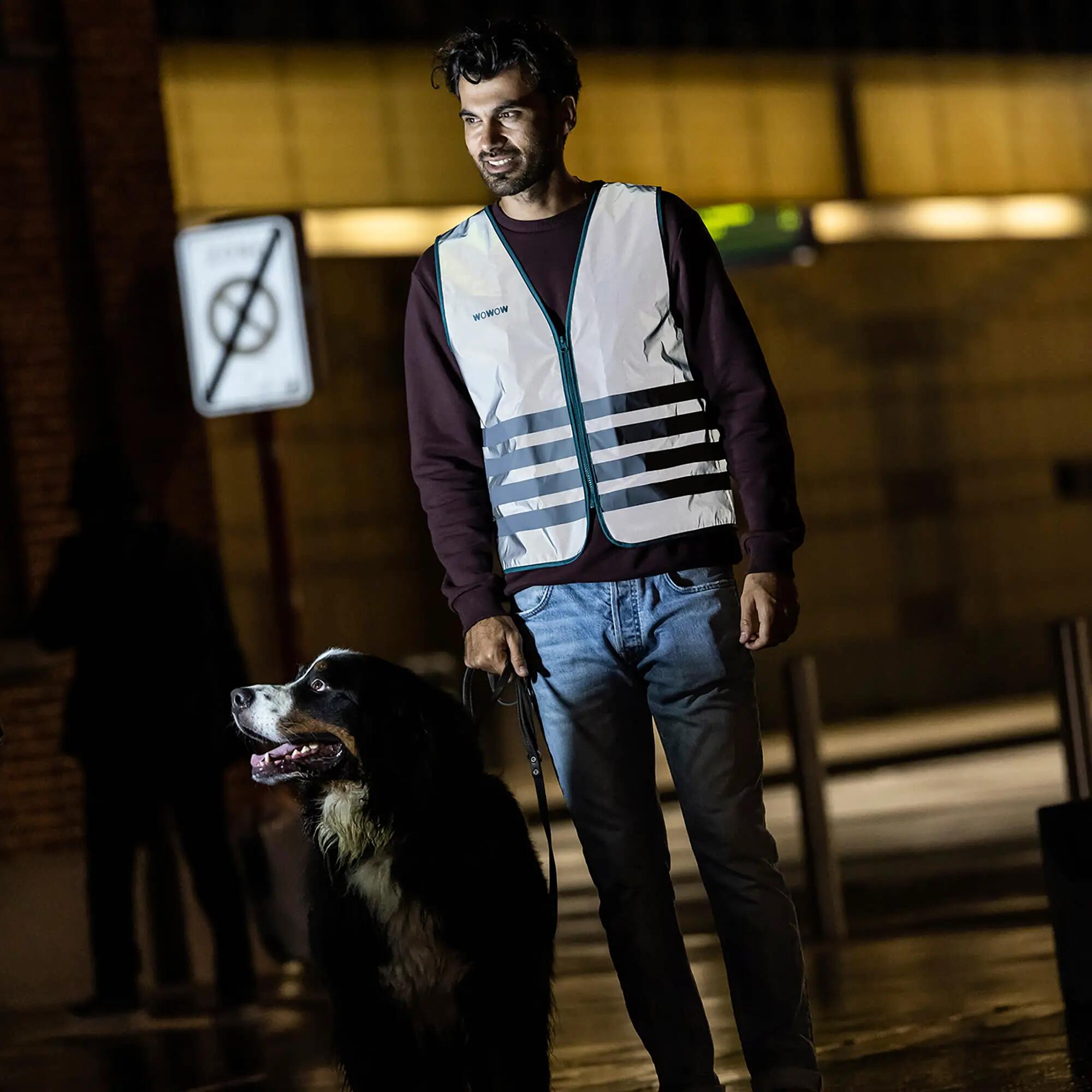 WOWOW - Heren Dames Volledig Reflecterend Fietsvest 360° Zichtbaarheid 4/5