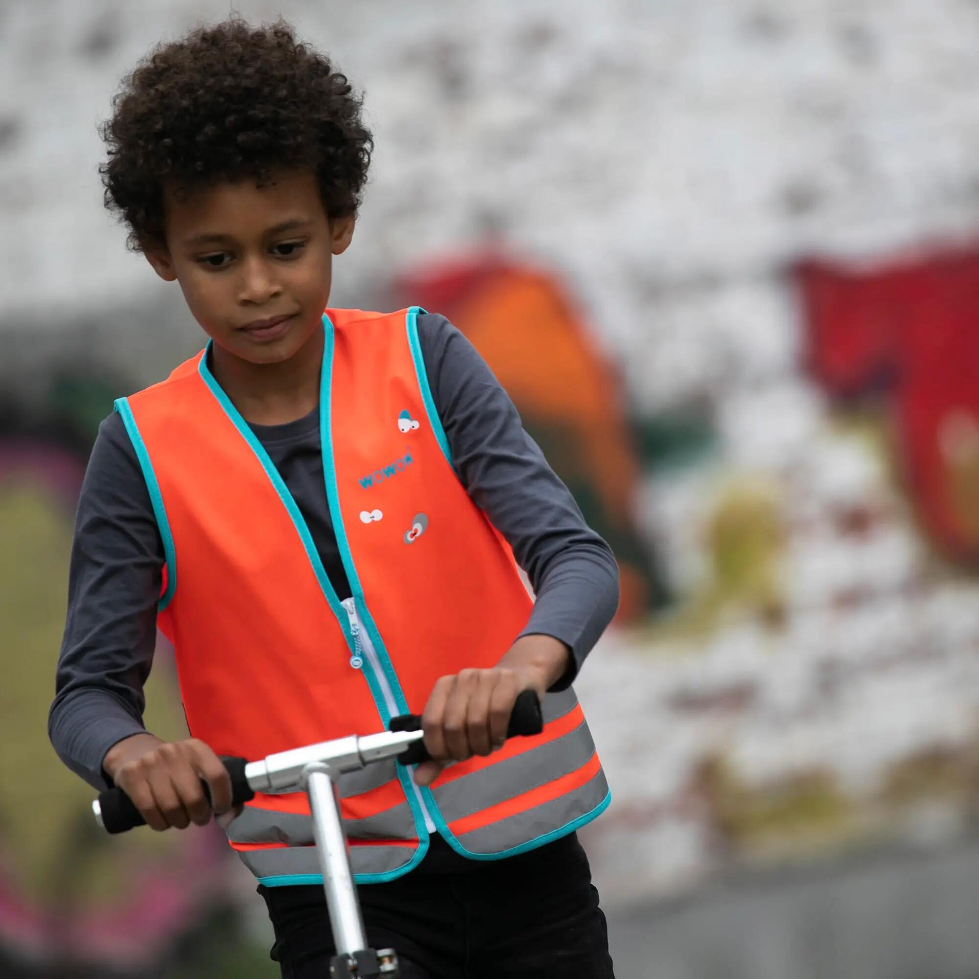 WOWOW - Kinderen Crazy Monster Rood Hi-Vis Reflecterend Outdoorvest 3/6