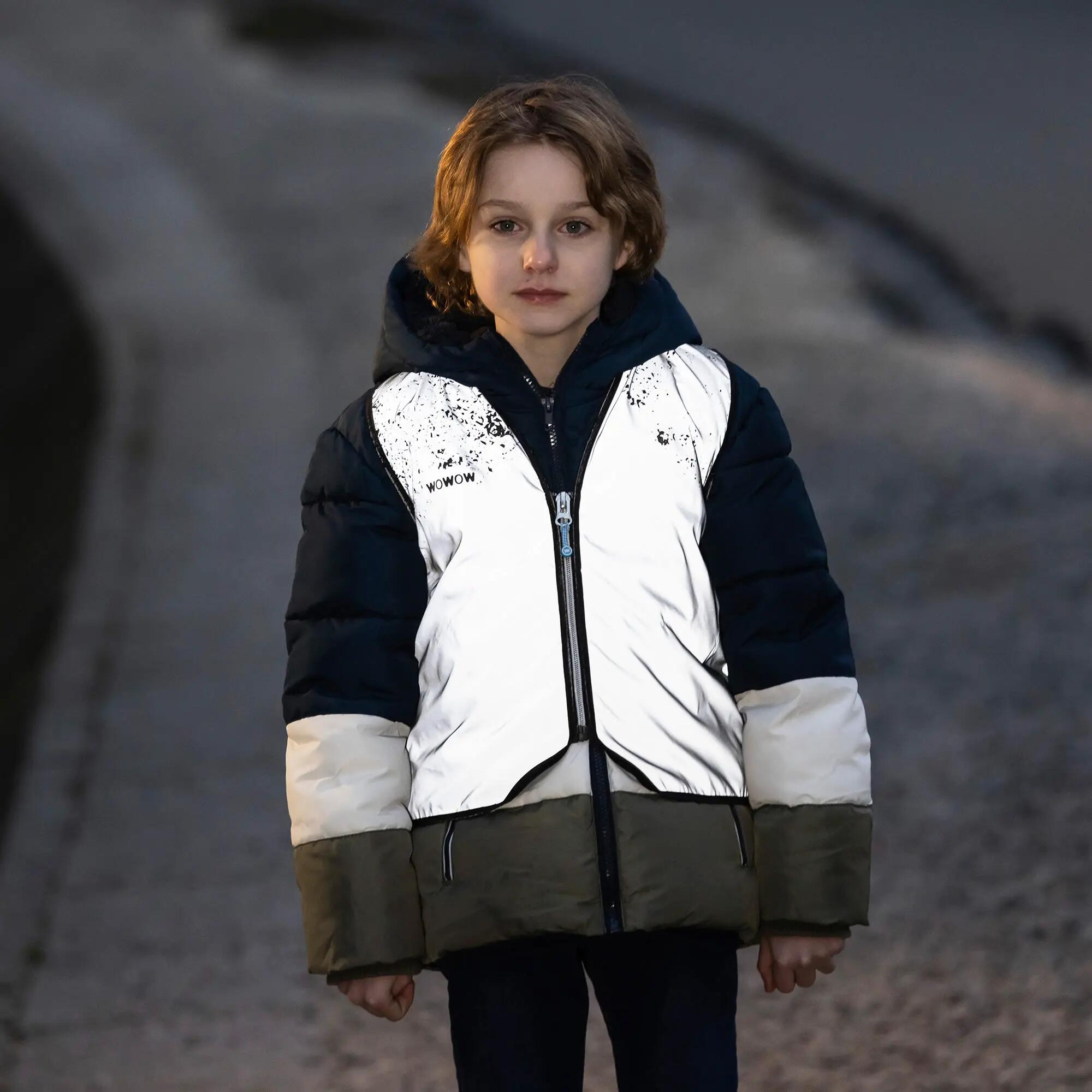 WOWOW - Kinderen Schlamm Volledig Reflecterend Hi-Vis School Outdoorvest 3/5