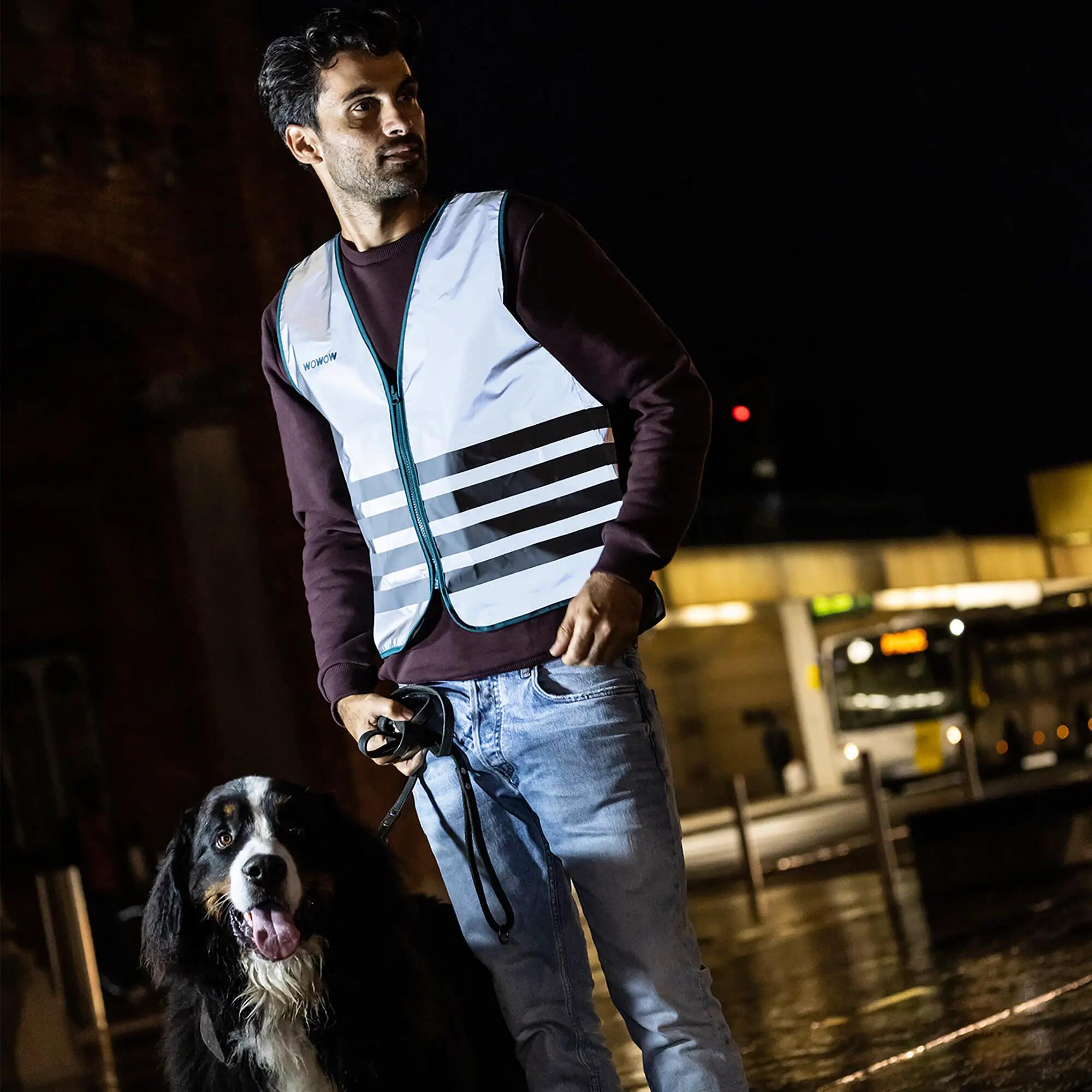 WOWOW - Heren Dames Volledig Reflecterend Fietsvest 360° Zichtbaarheid 3/5