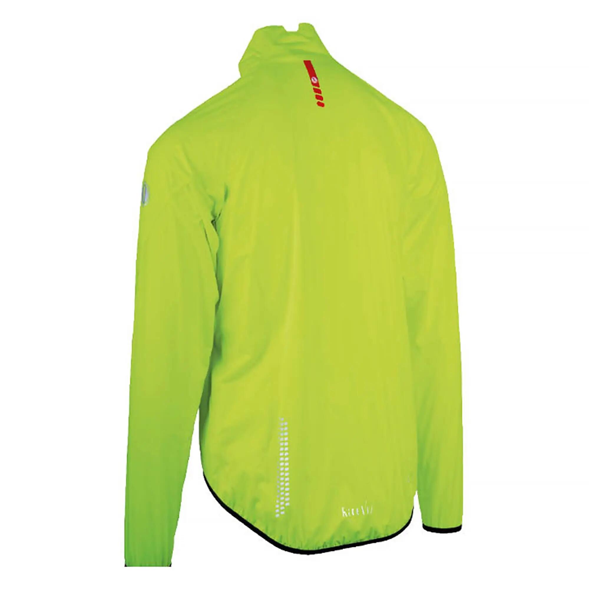 WOWOW - Herren Damen Gelbe Reflektierende Fahrradjacke Verlängerter Rücken 2/5
