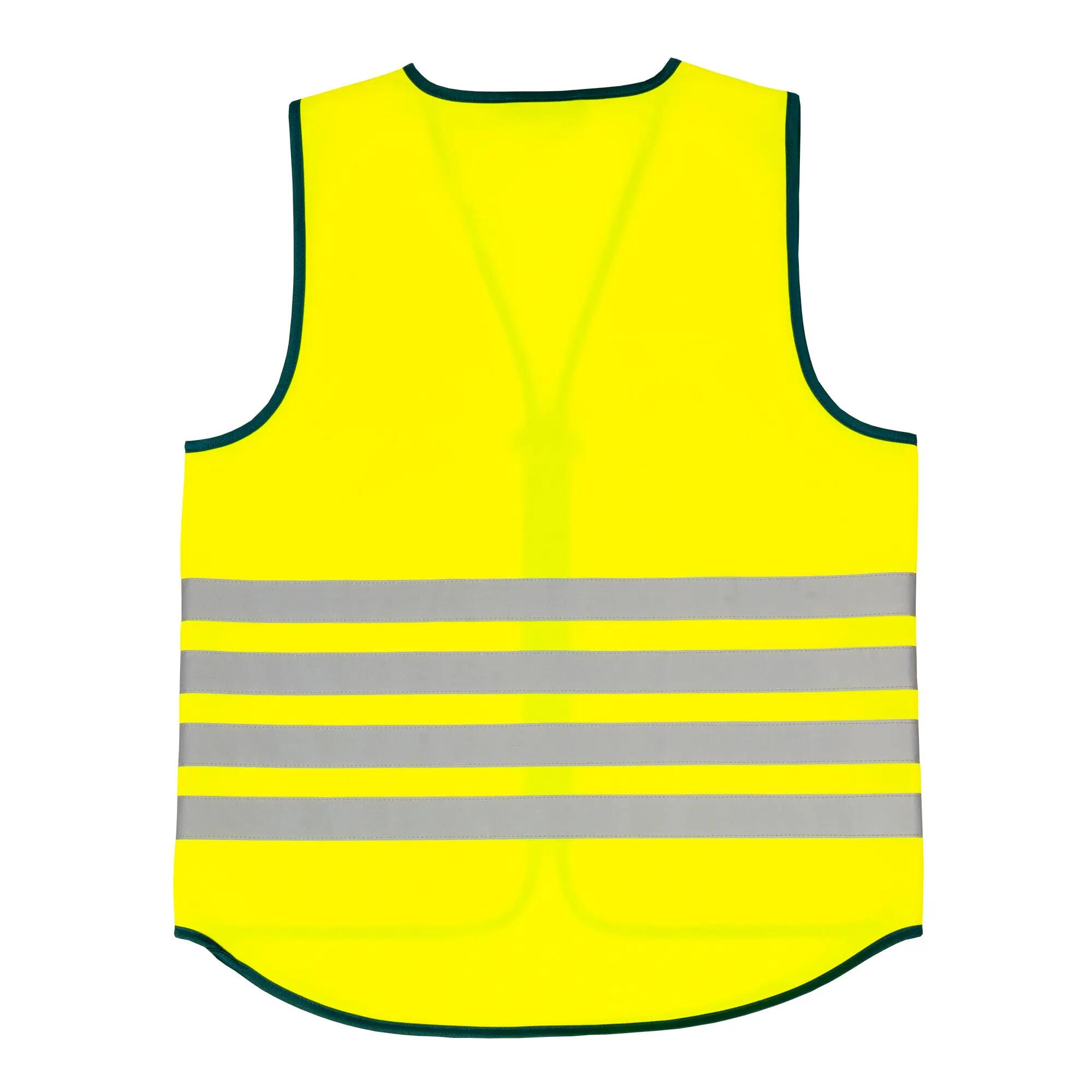 WOWOW - Heren Dames Geel Hi-Vis Reflecterend Fietsvest Verlengde Rug 2/5