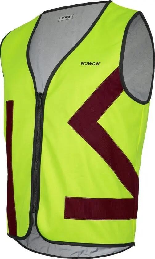 WOWOW - Urban Citizen Herren Damen Gelb Rot Reflektierende Fahrradweste 1/5