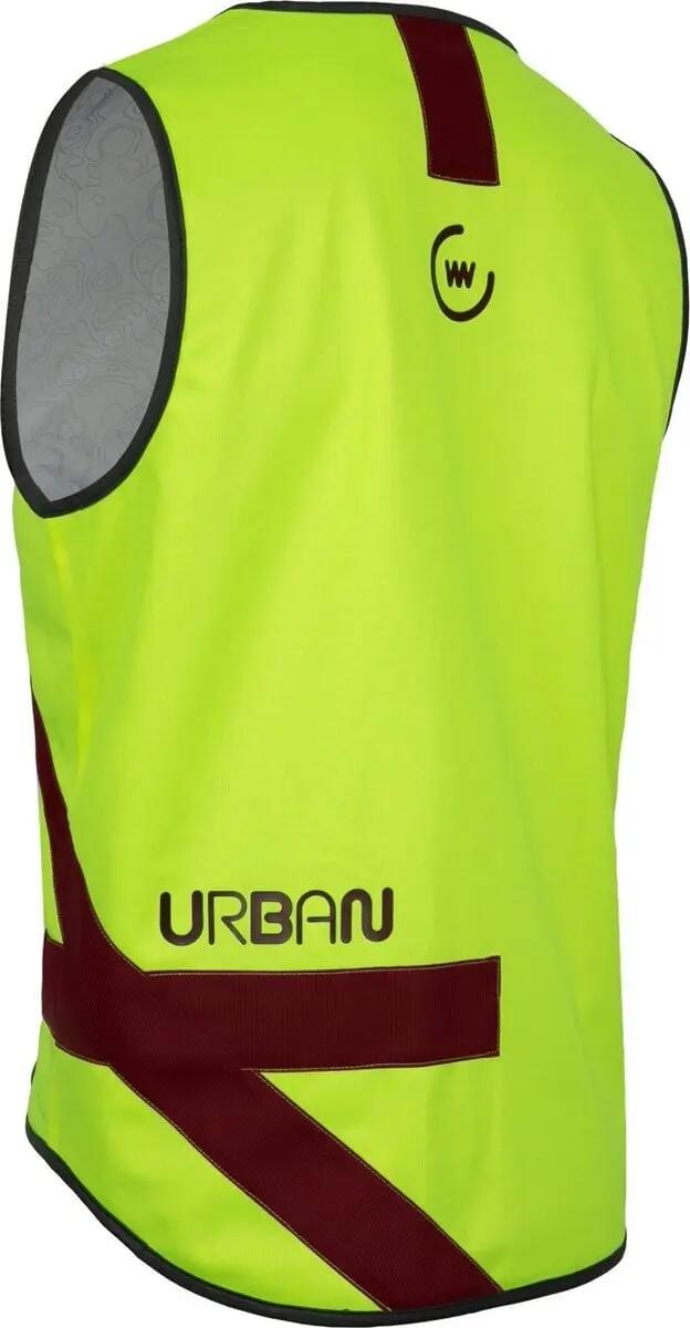 WOWOW - Urban Citizen Herren Damen Gelb Rot Reflektierende Fahrradweste 2/5