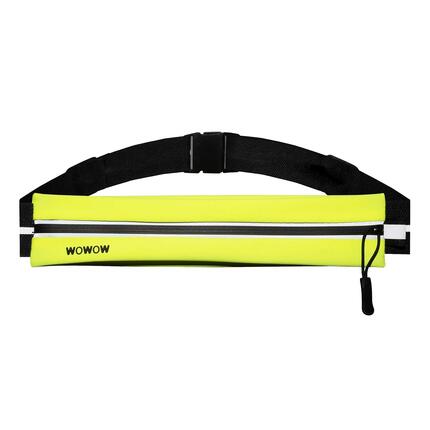 WOWOW - Ceinture Running Jaune Réfléchissante Haute Visibilité avec Poche