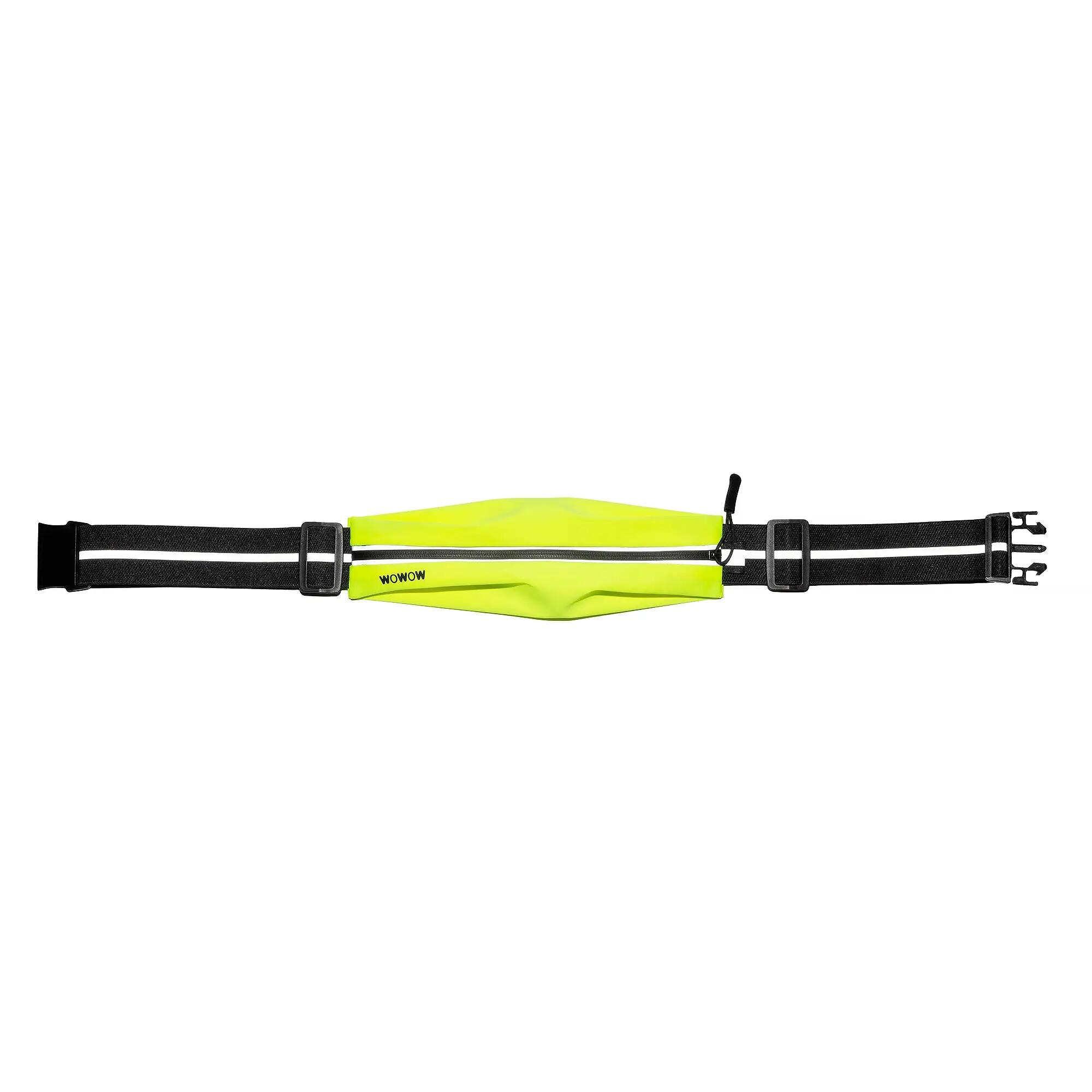 WOWOW - Ceinture Running Jaune Réfléchissante Haute Visibilité avec Poche 2/5