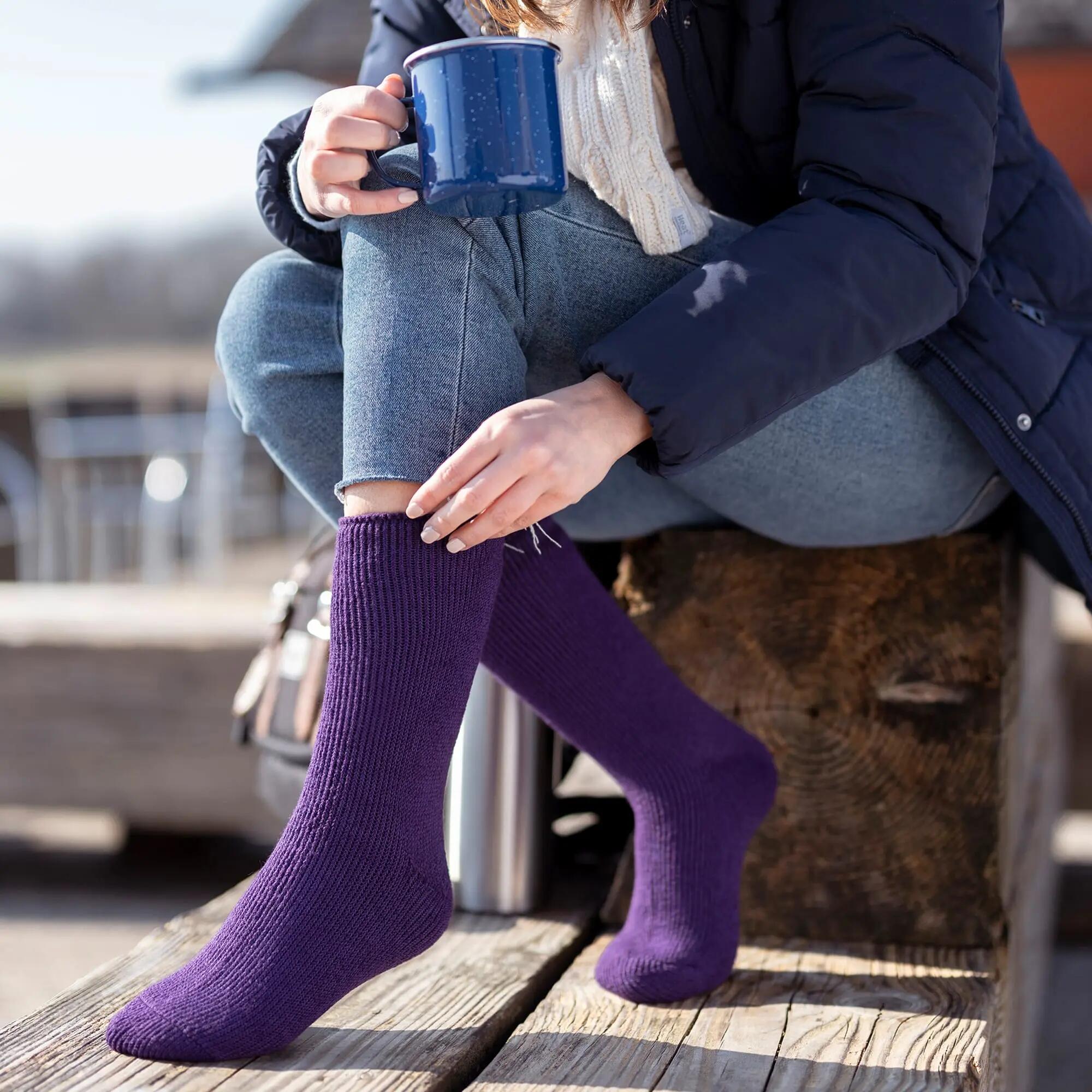Heat Holders Winter socken für Damen | Warme Socken Bunte Streifen 5/6