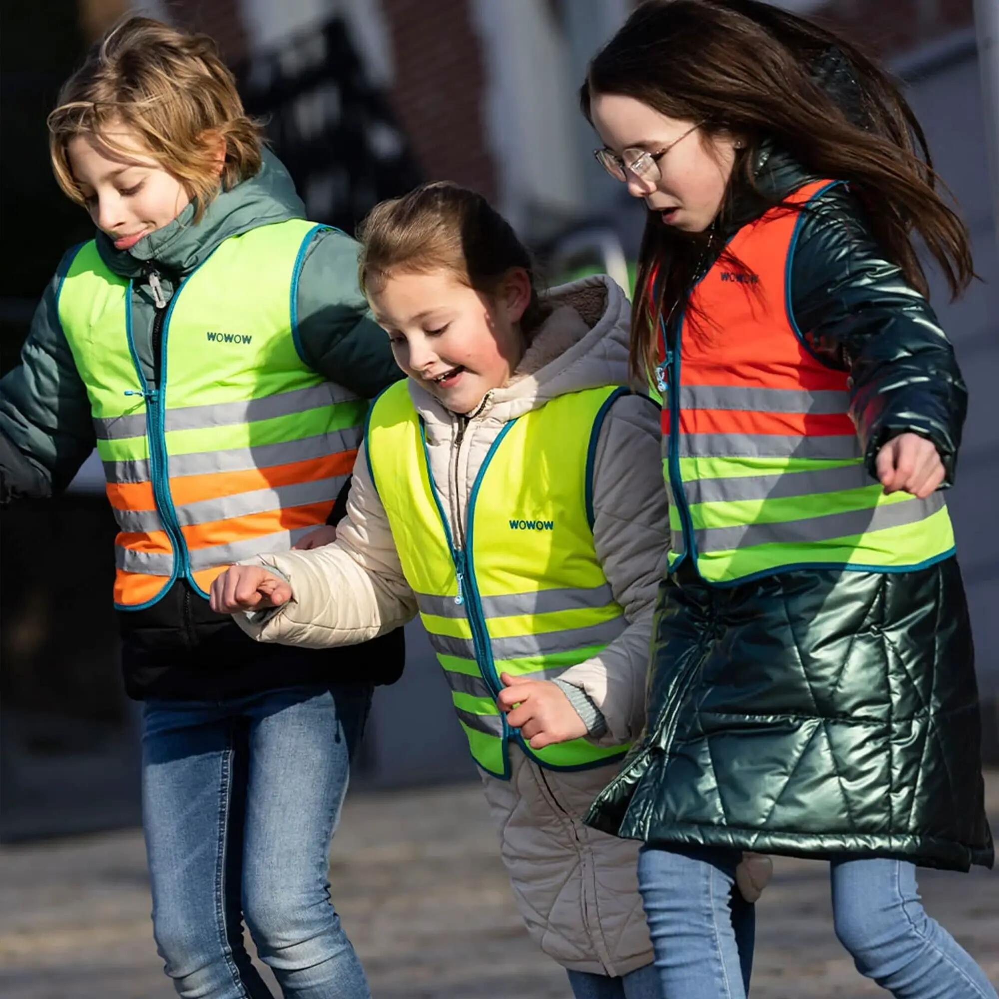 WOWOW - Chaleco Wasabi niños reflectante verde running caminar 5/5