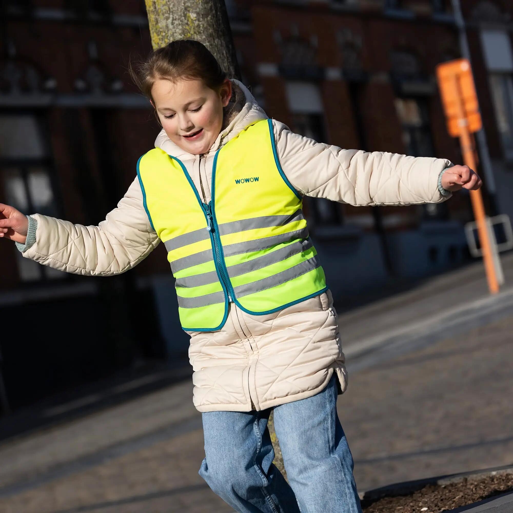 WOWOW - Gilet Enfant Wasabi Jaune Réfléchissant Haute Visibilité 3/5