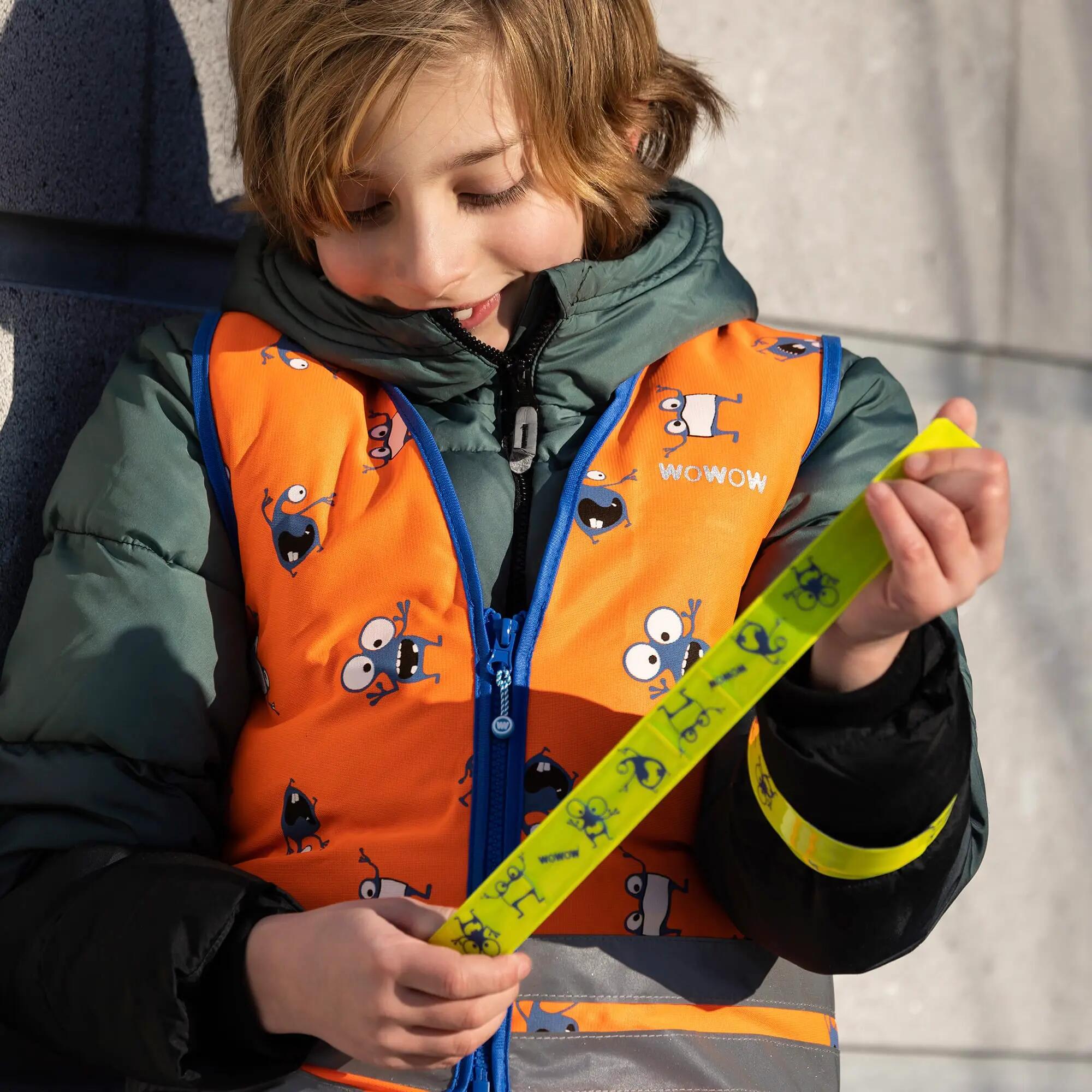 WOWOW - Bande Enfant Goyo Jaune Réfléchissante Haute Visibilité École 4/5
