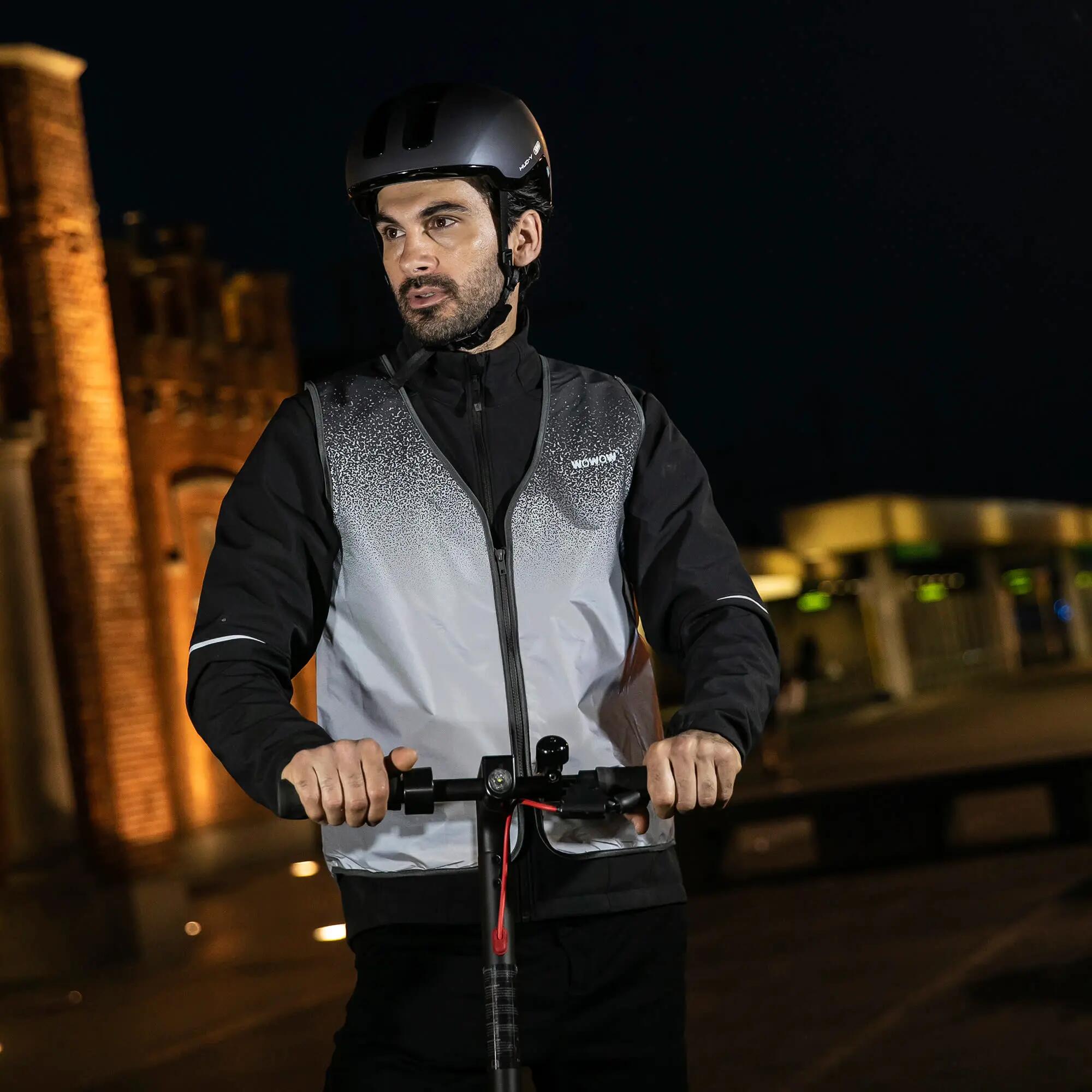 WOWOW - Heren Dames Storm Volledig Reflecterend Winddicht Fietsvest 4/5