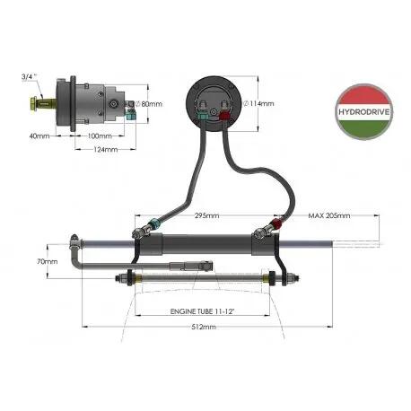 Dirección Hidráulica Hydrodrive MF115MRA Motores Hasta 120HP 5/5