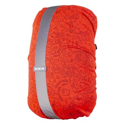 WOWOW - Housse Sac à Dos Rebel Rouge Réfléchissante Haute Visibilité 20-25L
