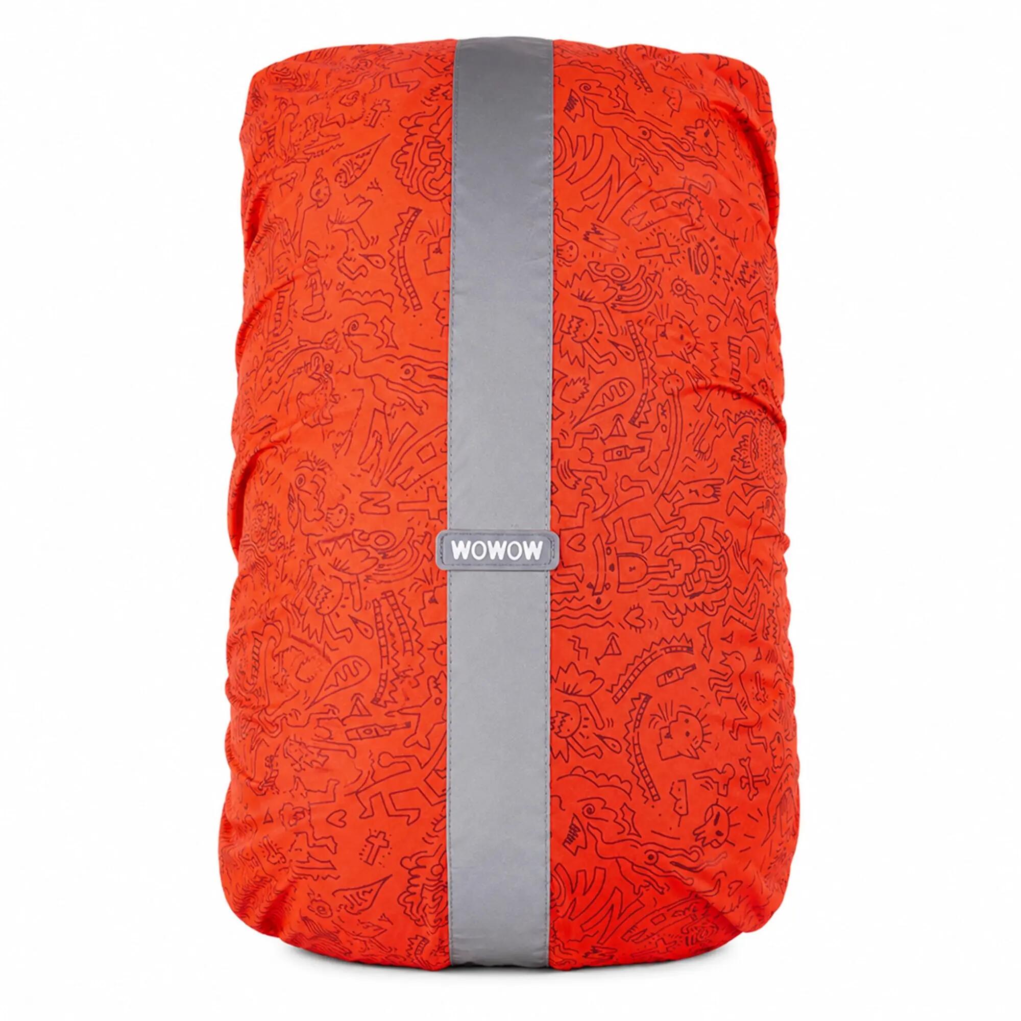 WOWOW - Housse Sac à Dos Rebel Rouge Réfléchissante Haute Visibilité 20-25L 2/5