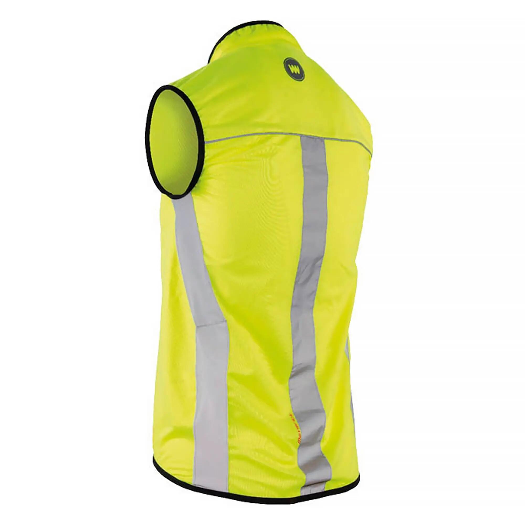 WOWOW - Maverick Herren Damen Gelbe Reflektierende Fahrradweste 2/5
