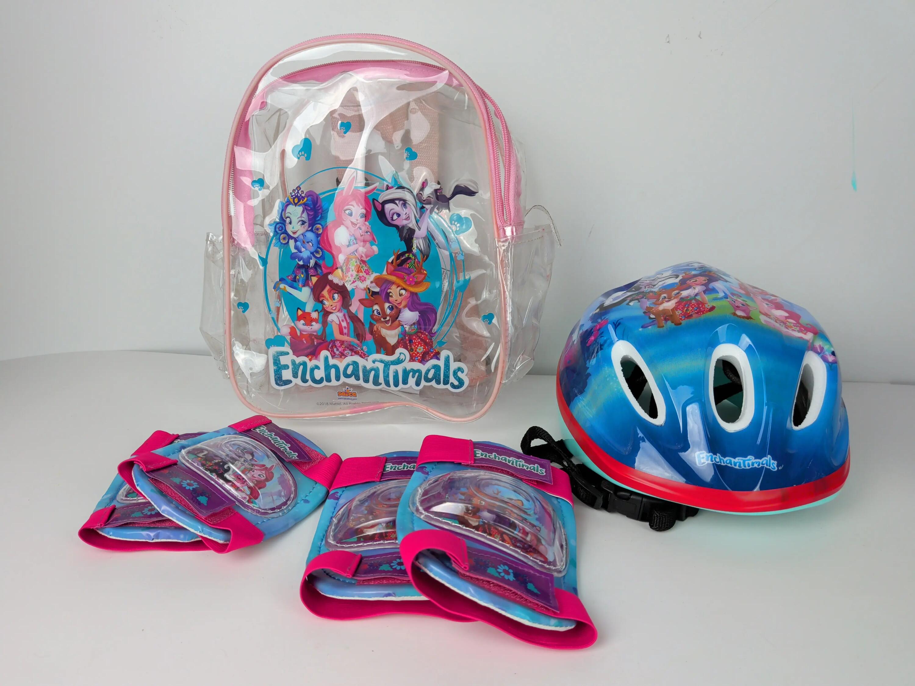 Set de protección infantil Enchantimals con casco, coderas y rodilleras 2/3