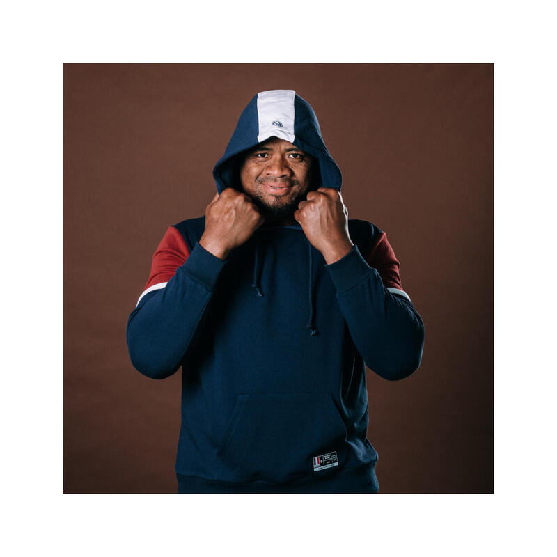 Sweat de rugby à capuche homme Épaule Solide