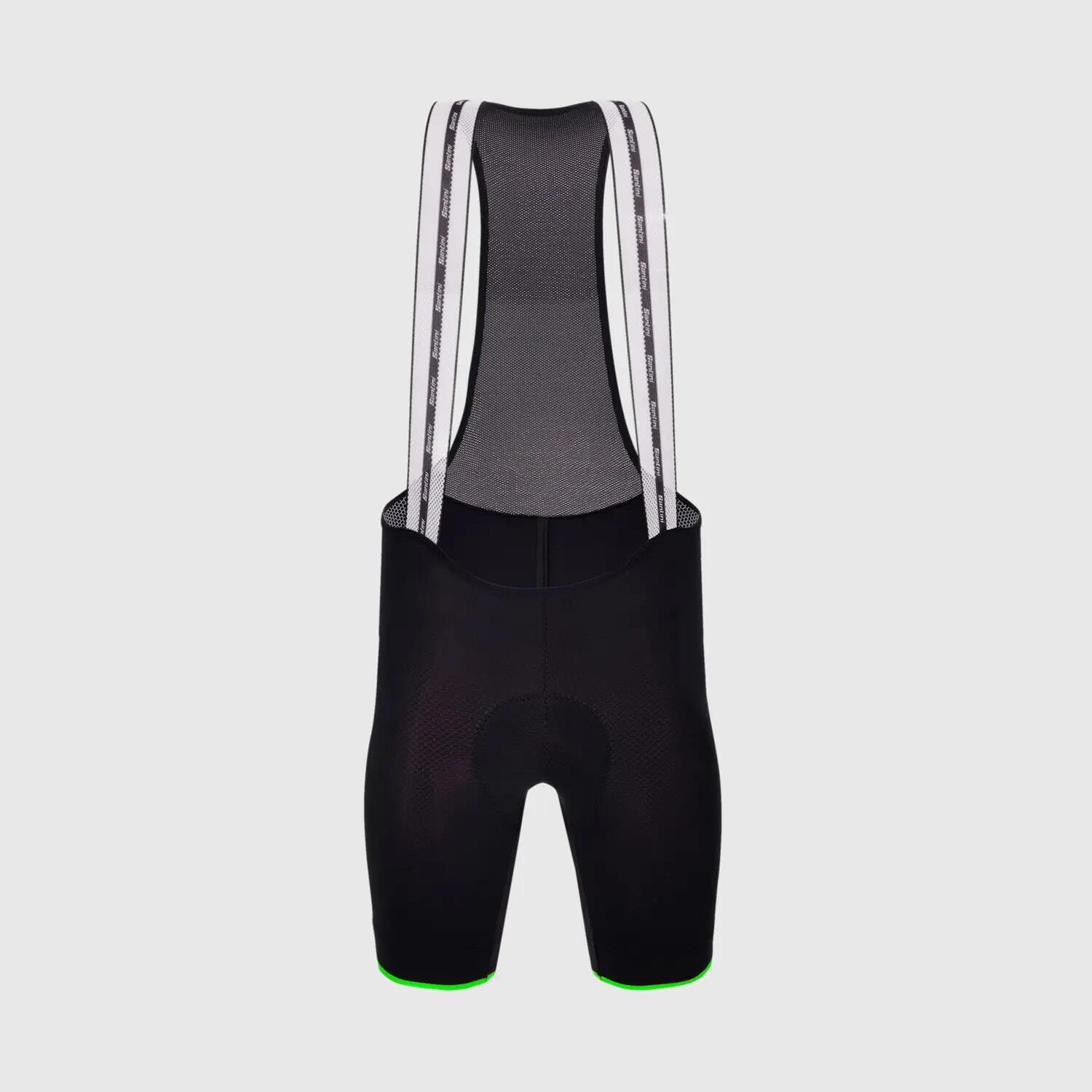 EMBOS HEREN-BIB SHORTS - Zwart/Groen 1/3
