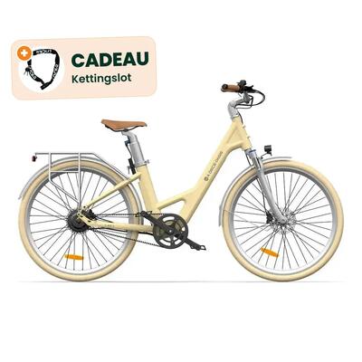 Air 28 - elektrische fiets - 28 inch - 250w - riemaandrijving - geel