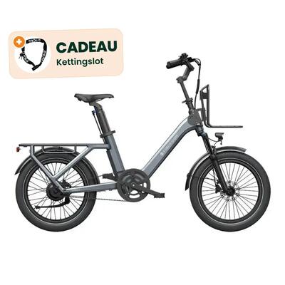 Air one ultra - elektrische fiets - 20 inch - 250w - riemaandrijving - grijs