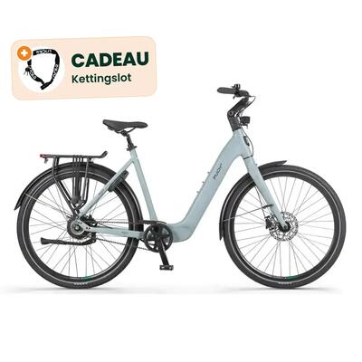 E-nova - elektrische fiets - 28 inch - 540wh - lage instap - licht mintgroen