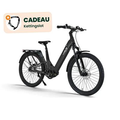 Artemis - elektrische fiets - 28 inch - matt black - kettingslot cadeau