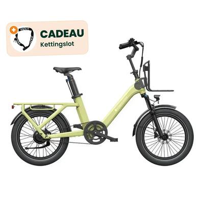 Air one ultra - elektrische fiets - 20 inch - 250w - riemaandrijving - geel