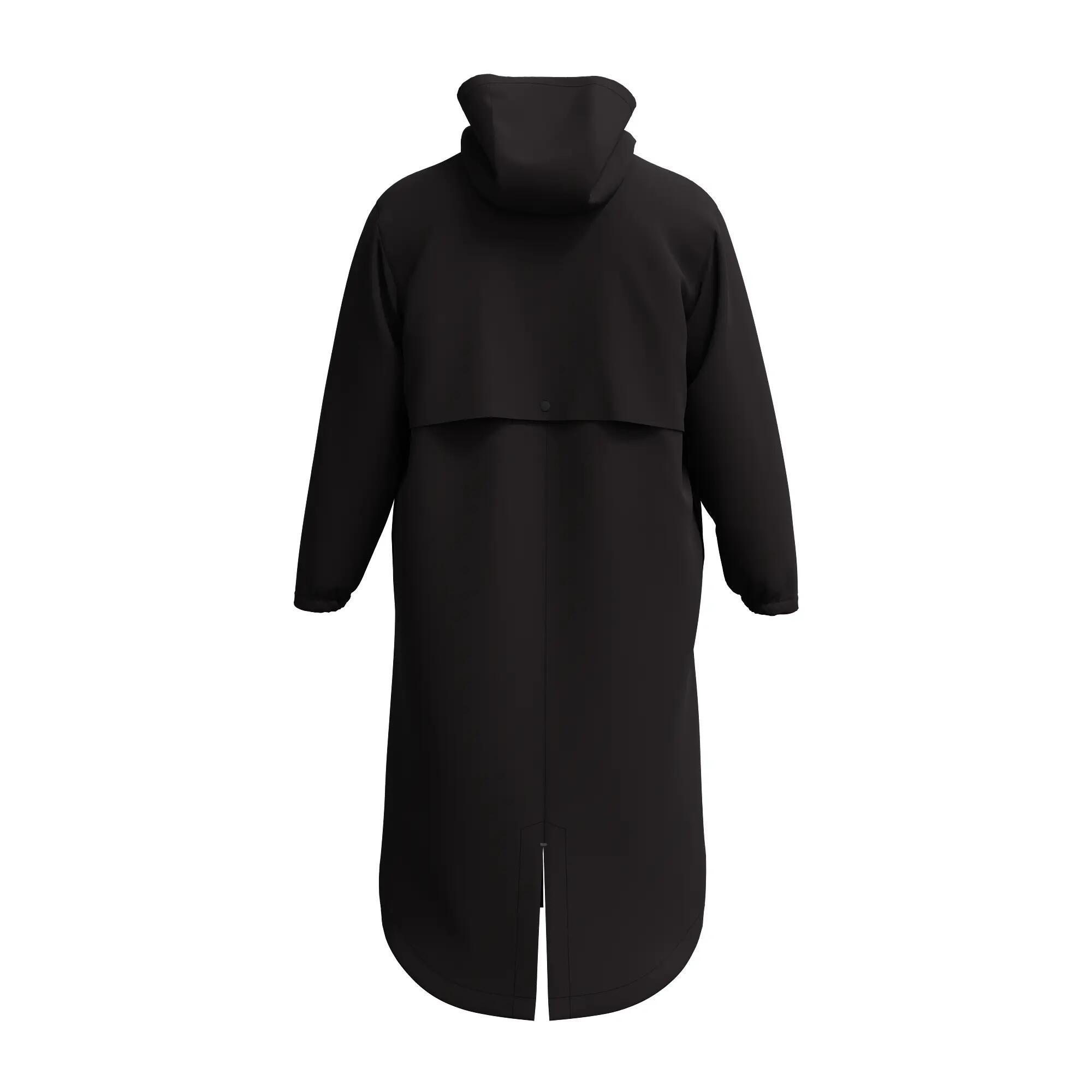 Parka Longue Et Unie À Capuche Et Doublure Duveteuse PRO Homme (Noir) 2/7