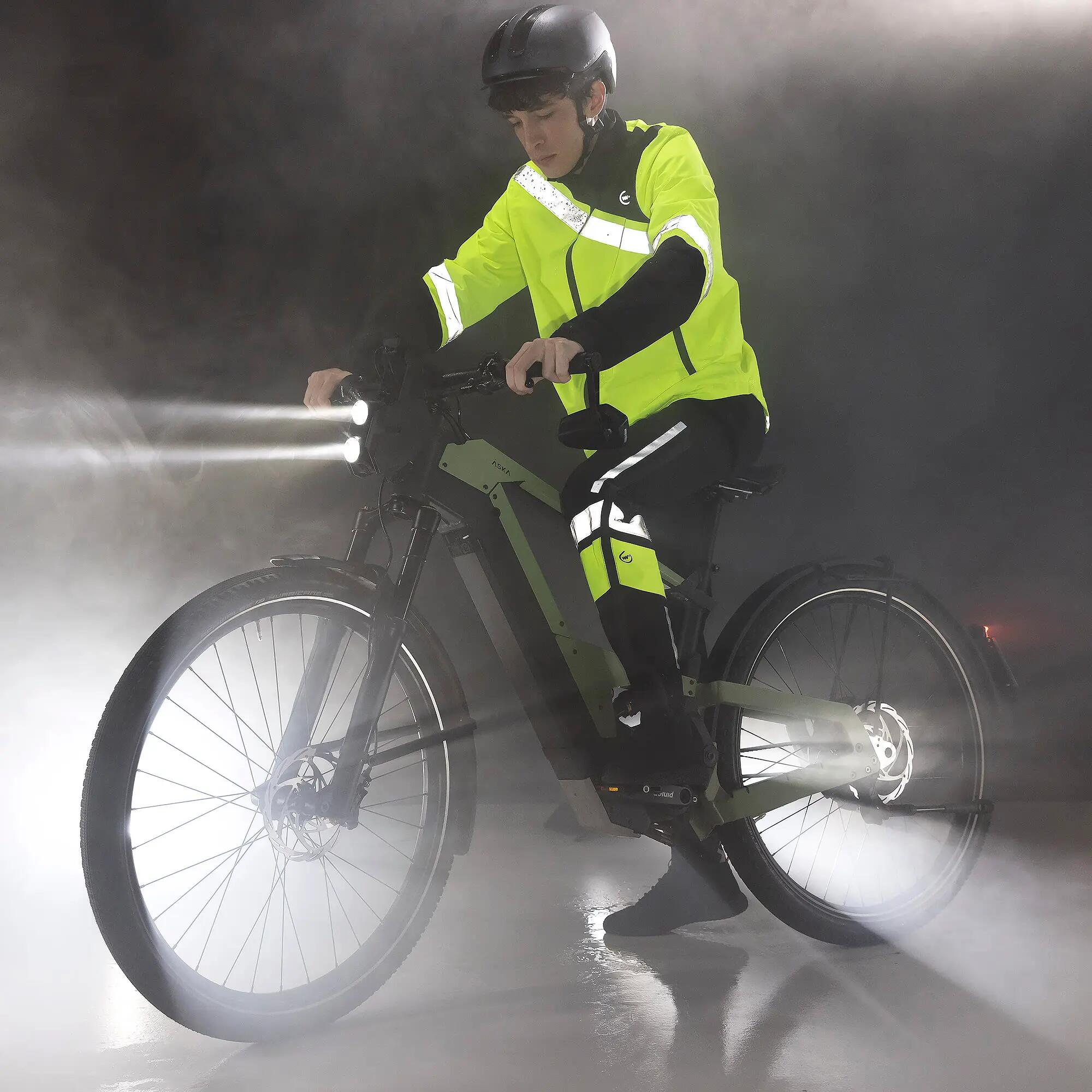 WOWOW - Veste Cyclisme Imperméable Réfléchissante Homme Femme 4/5