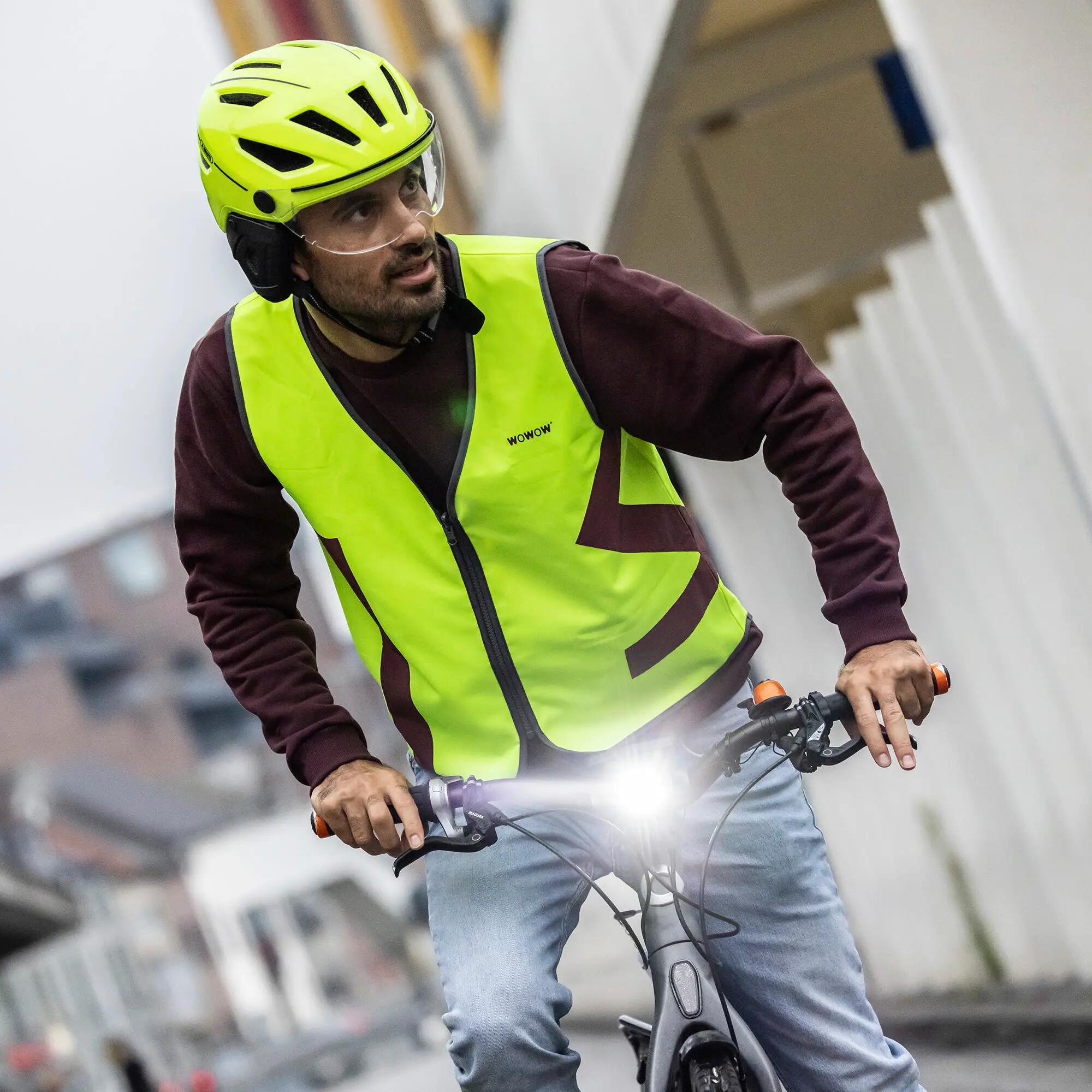 WOWOW - Gilet Ciclismo Urban Citizen Uomo Donna Riflettente Alta Visibilità 3/5