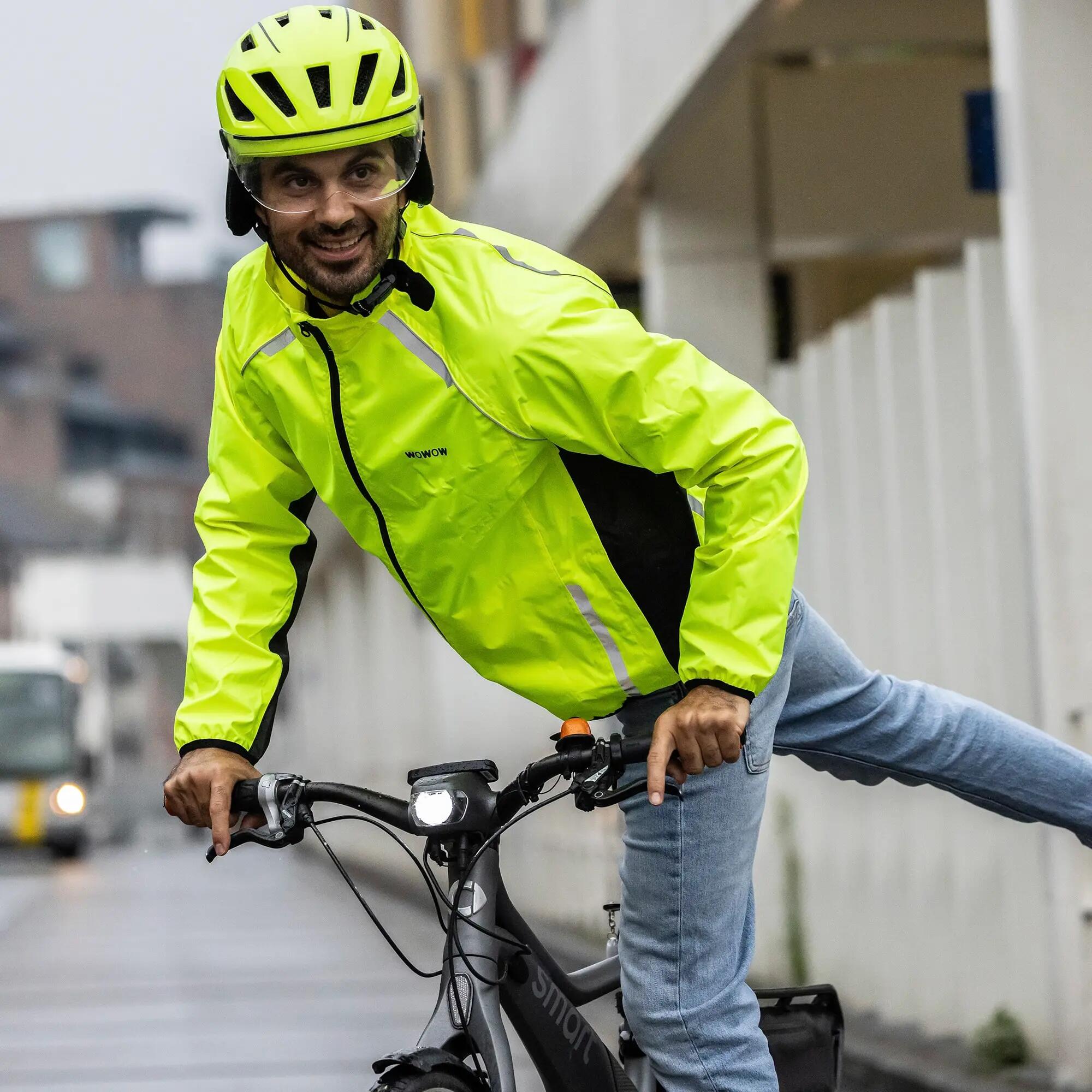 WOWOW - Veste Cyclisme Imperméable Coupe-Vent Haute Visibilité Homme Femme 5/6