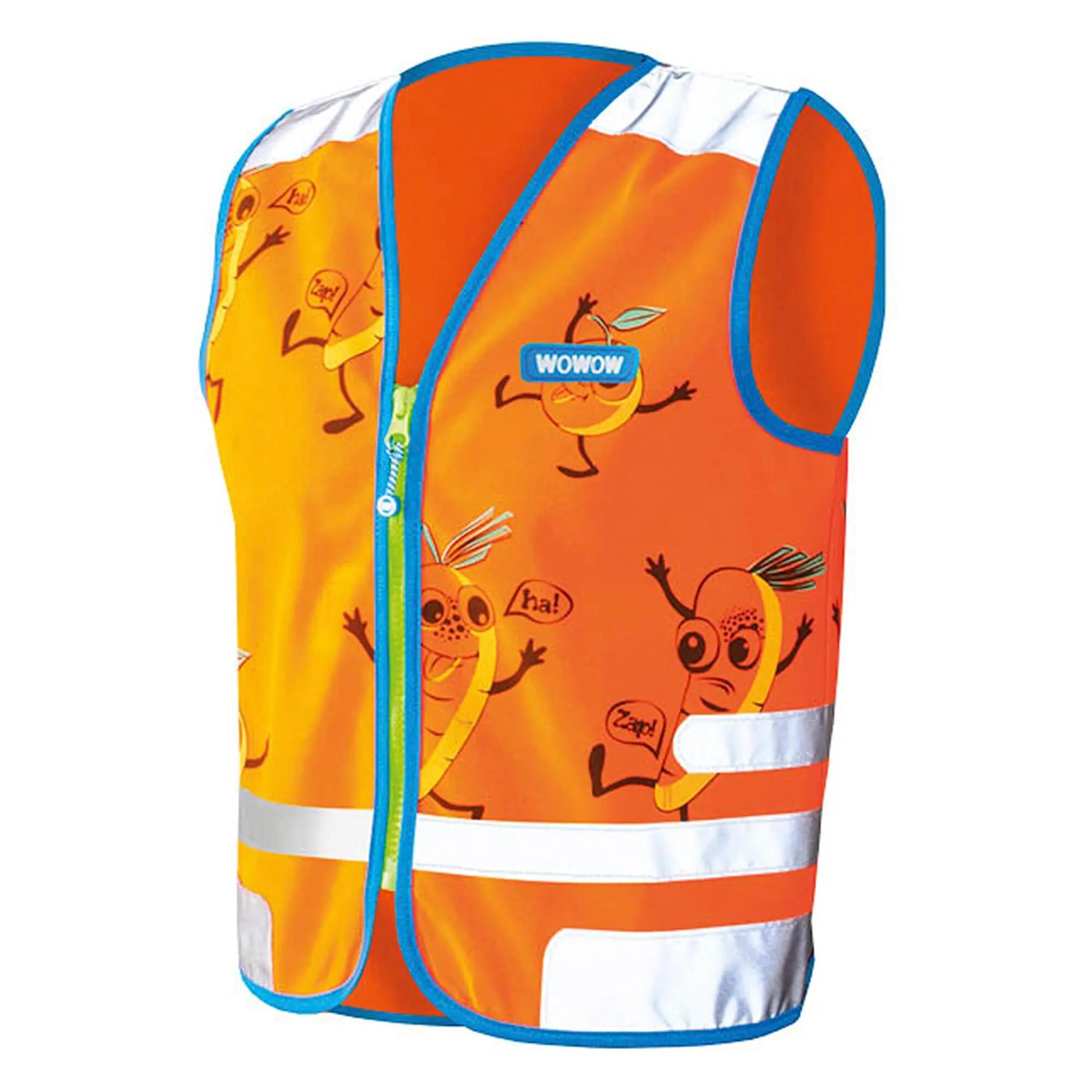 WOWOW - Gilet Enfant Comic Veggie Orange Réfléchissant Haute Visibilité 1/5
