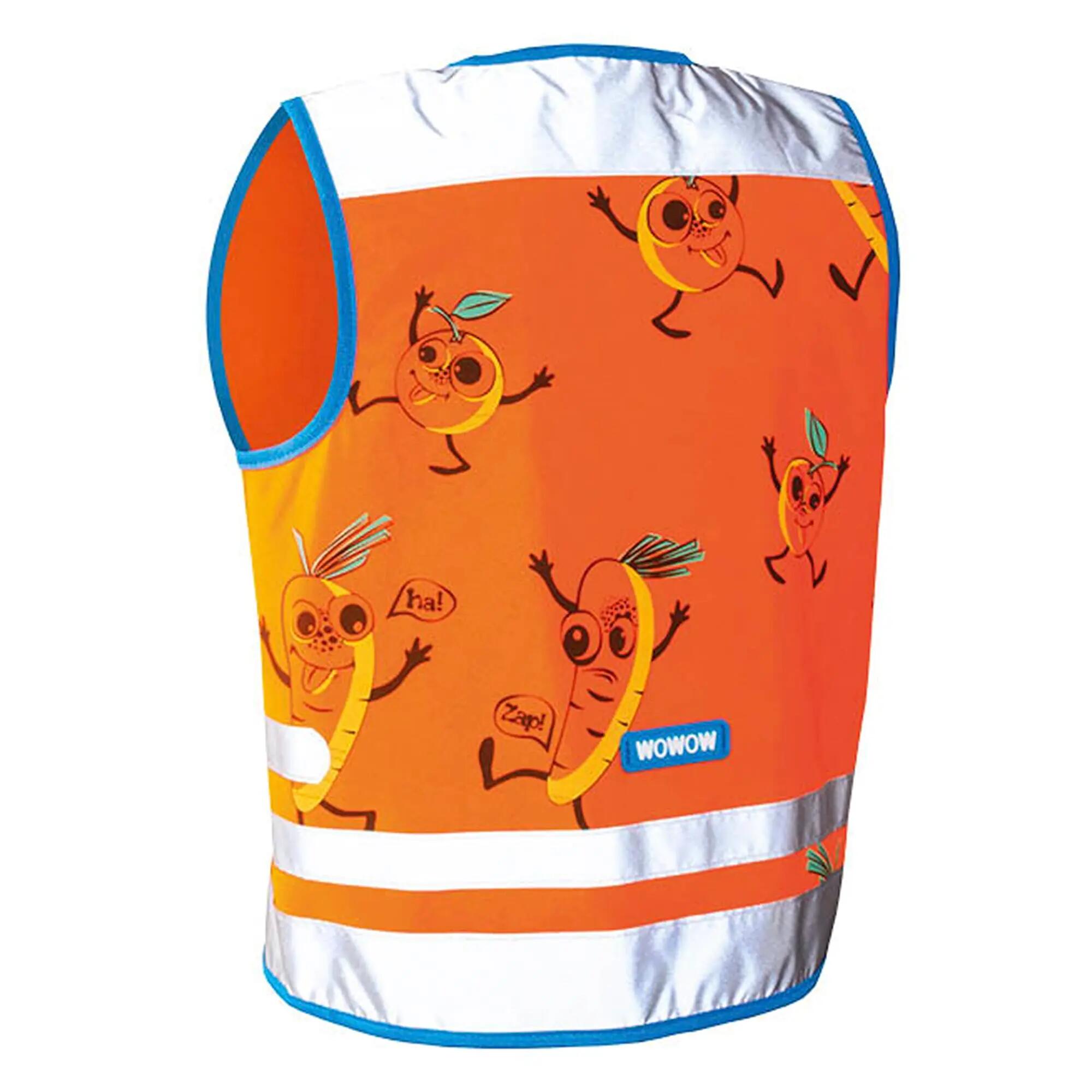 WOWOW - Gilet Enfant Comic Veggie Orange Réfléchissant Haute Visibilité 2/5