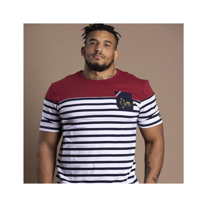 T-shirt de rugby homme Marinière - L’aquitaine