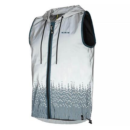 WOWOW - Gilet Cyclisme Coupe-Vent Entièrement Réfléchissant Homme Femme
