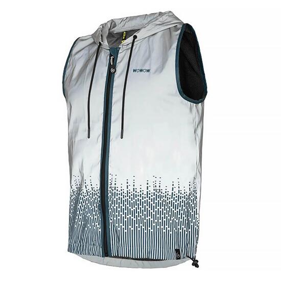 WOWOW - Gilet Cyclisme Coupe-Vent Entièrement Réfléchissant Homme Femme