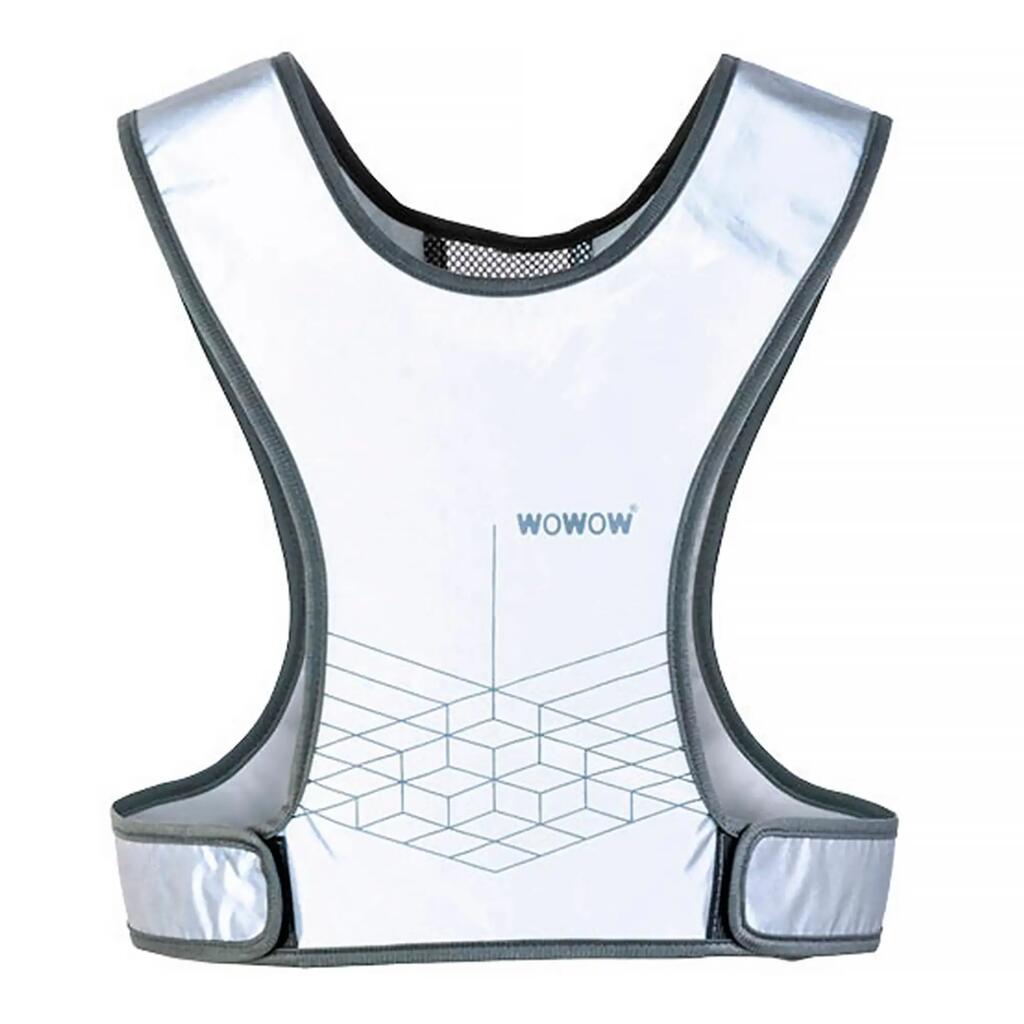 Mens Ladies Yellow Full Hi Vis Reflective Running Vest Mesh Lining Waistcoat