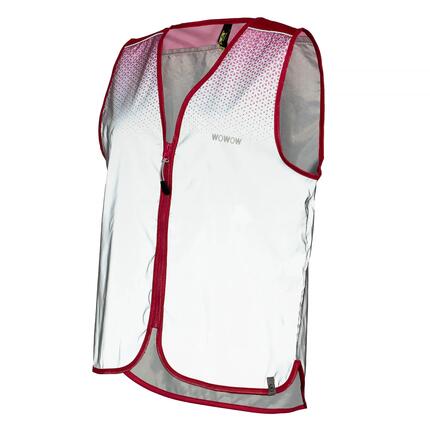 WOWOW - Gilet Femme Yara Rose Réfléchissant Coupe-Vent Cyclisme