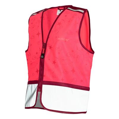 Wowow - kinderen zippy roze volledig reflecterend winddicht ademend vest