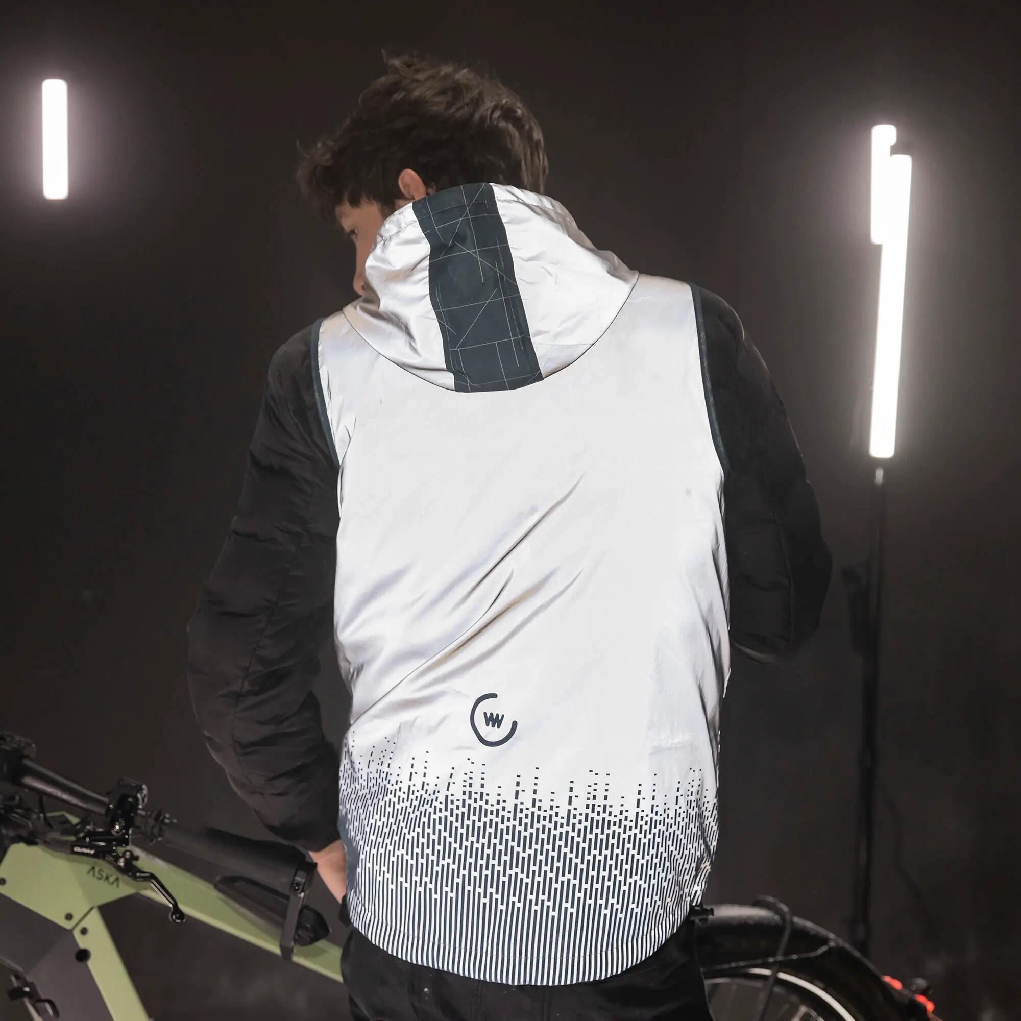 WOWOW - Heren Dames Volledig Reflecterend Winddicht Fietsgilet 5/5