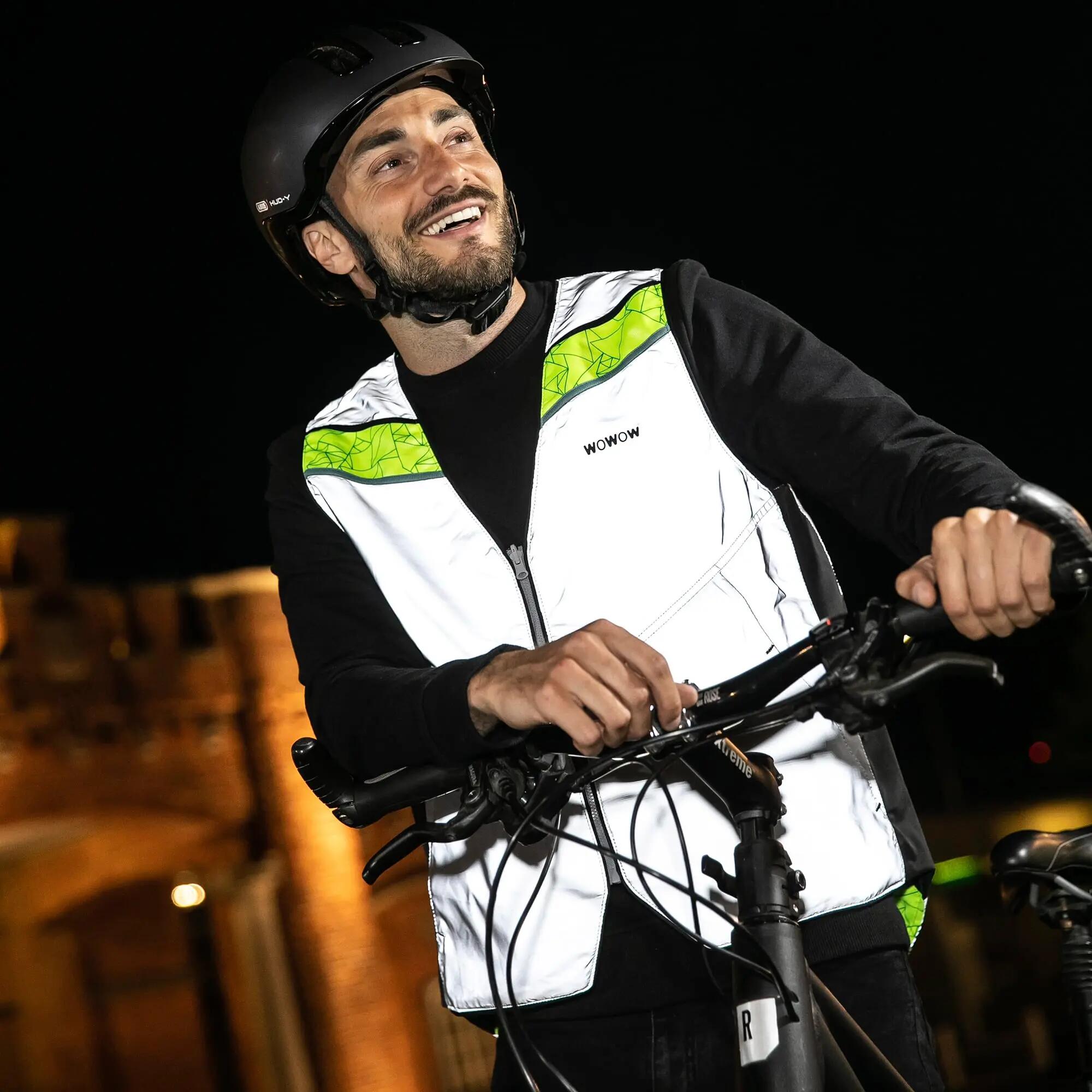 WOWOW - Copenhagen Herren Damen Gelbe Reflektierende Fahrradweste 4/5