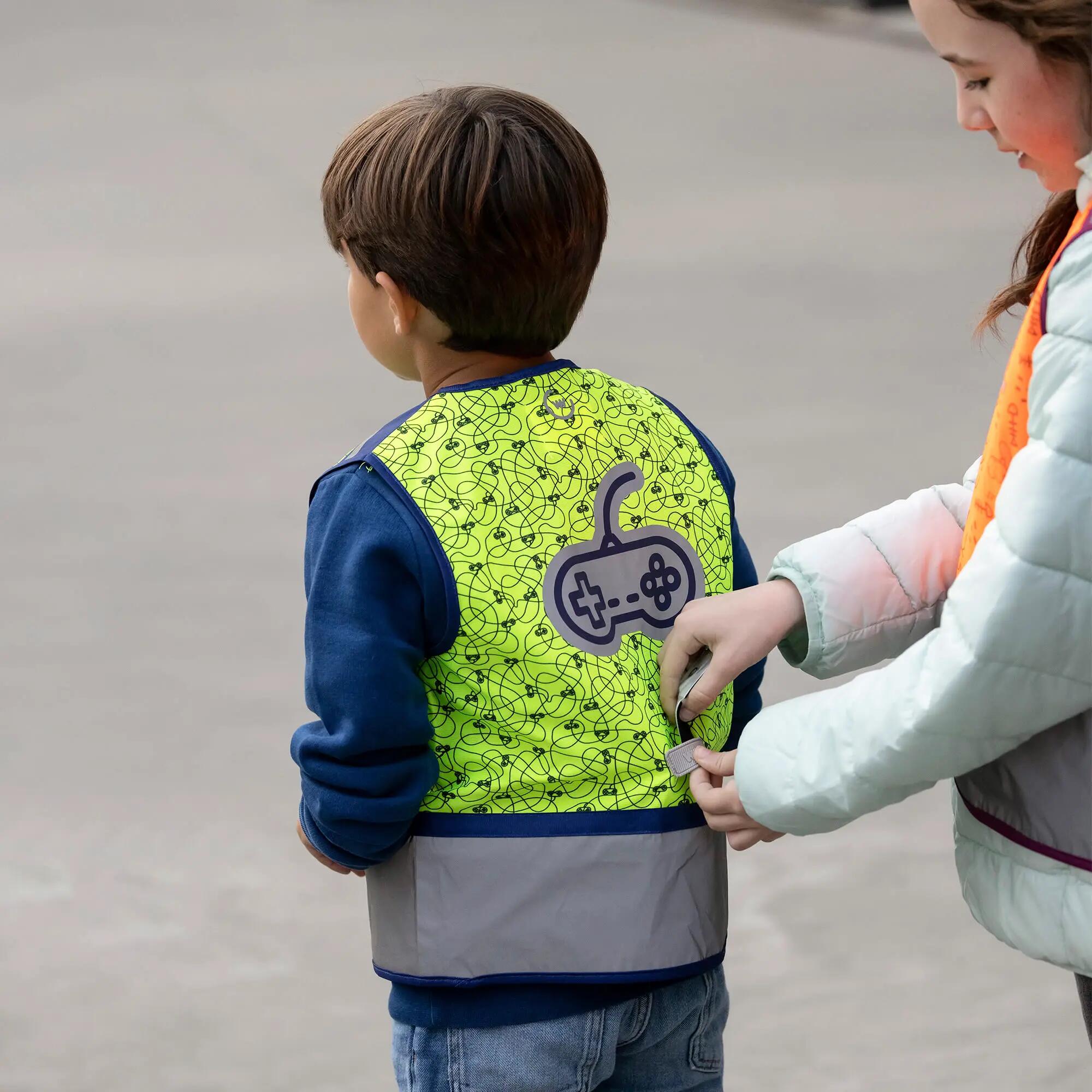 WOWOW - Chaleco Zippy niños reflectante cortavientos amarillo 5/5