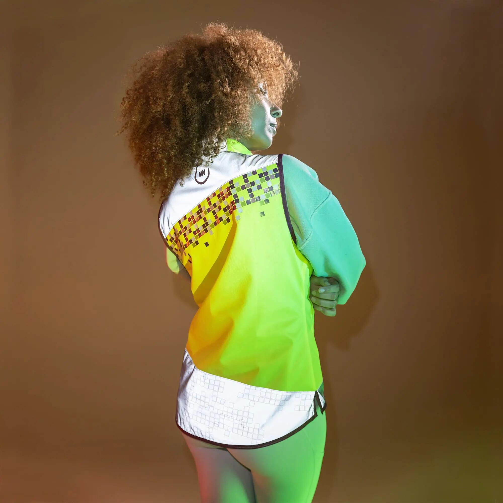 WOWOW - Chaleco ciclismo Amy mujer reflectante amarillo con bolsillos 4/5