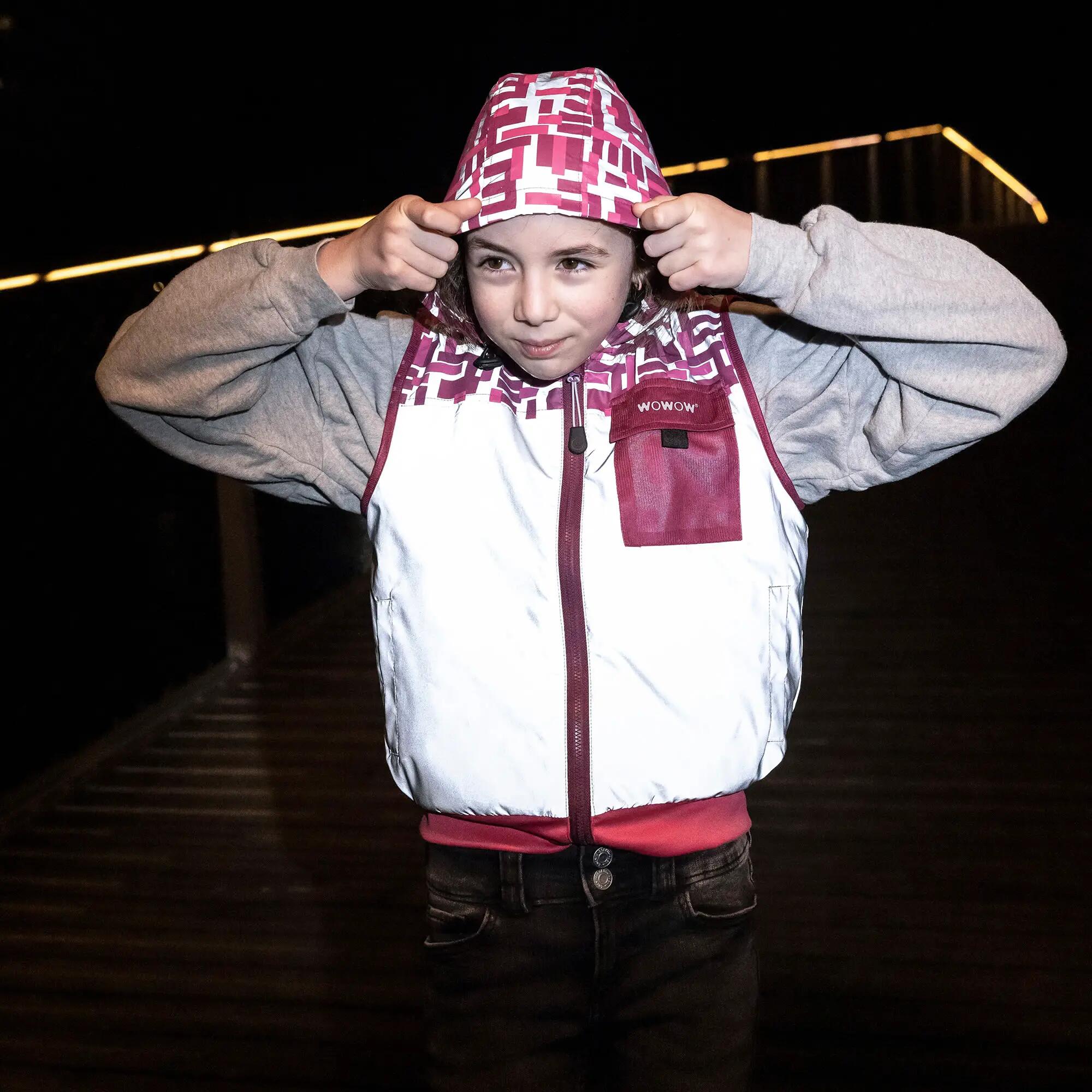 WOWOW - Gilet Fille Yoho Rose Réfléchissant Haute Visibilité à Capuche 4/5