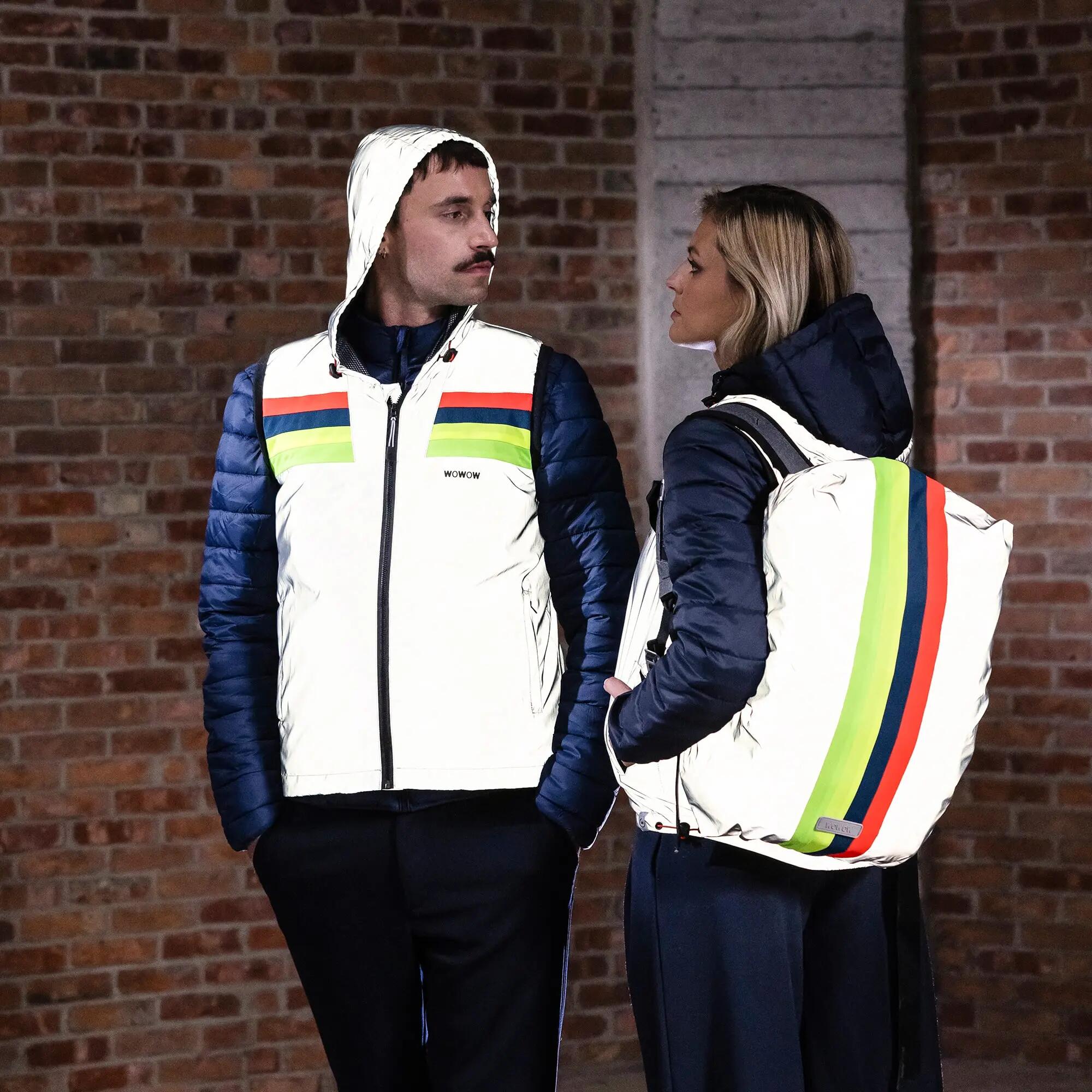 WOWOW - Veste Cyclisme Sport Haute Visibilité Entièrement Réfléchissante 4/5