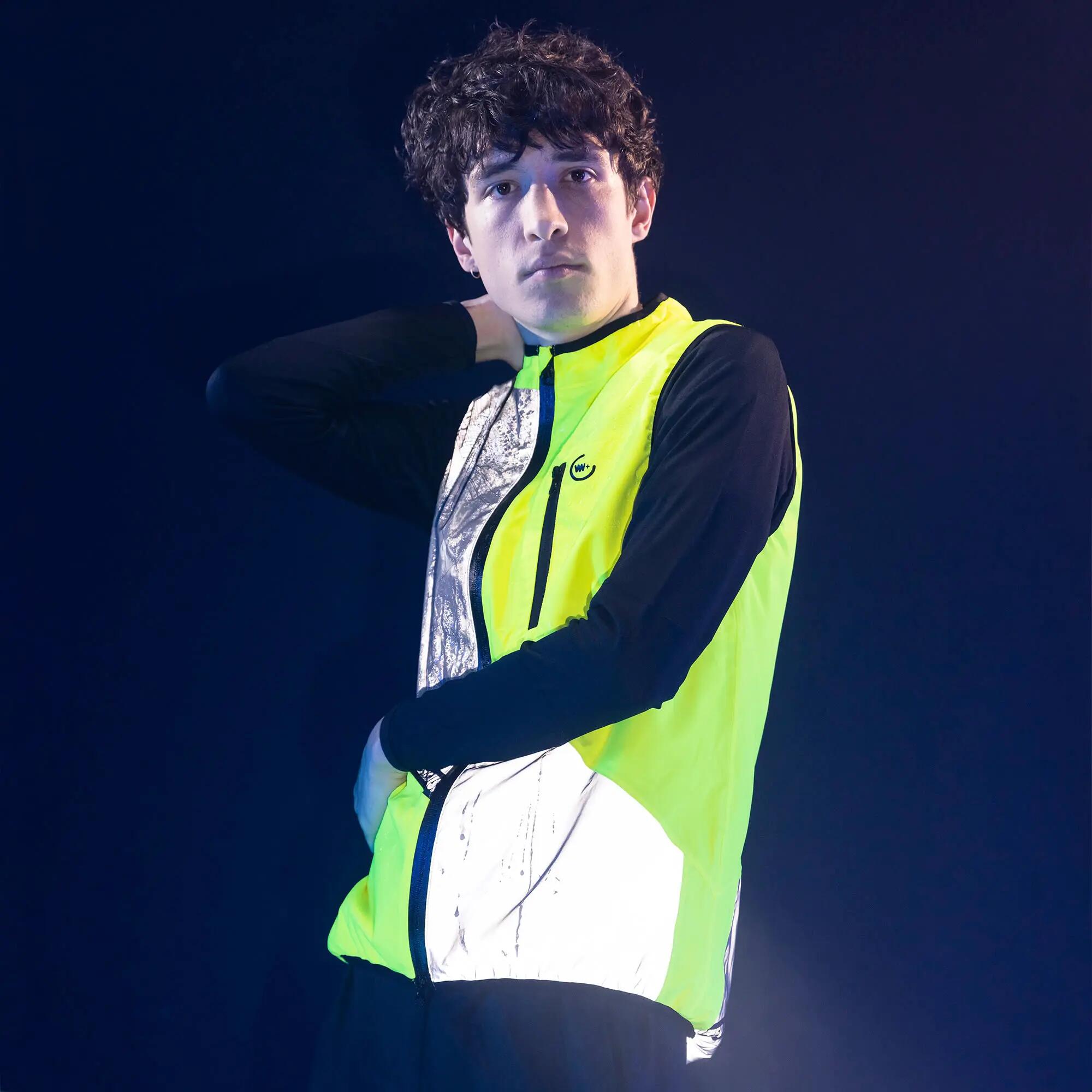 WOWOW - Veste Cyclisme Imperméable Haute Visibilité Jaune Homme Femme 4/5