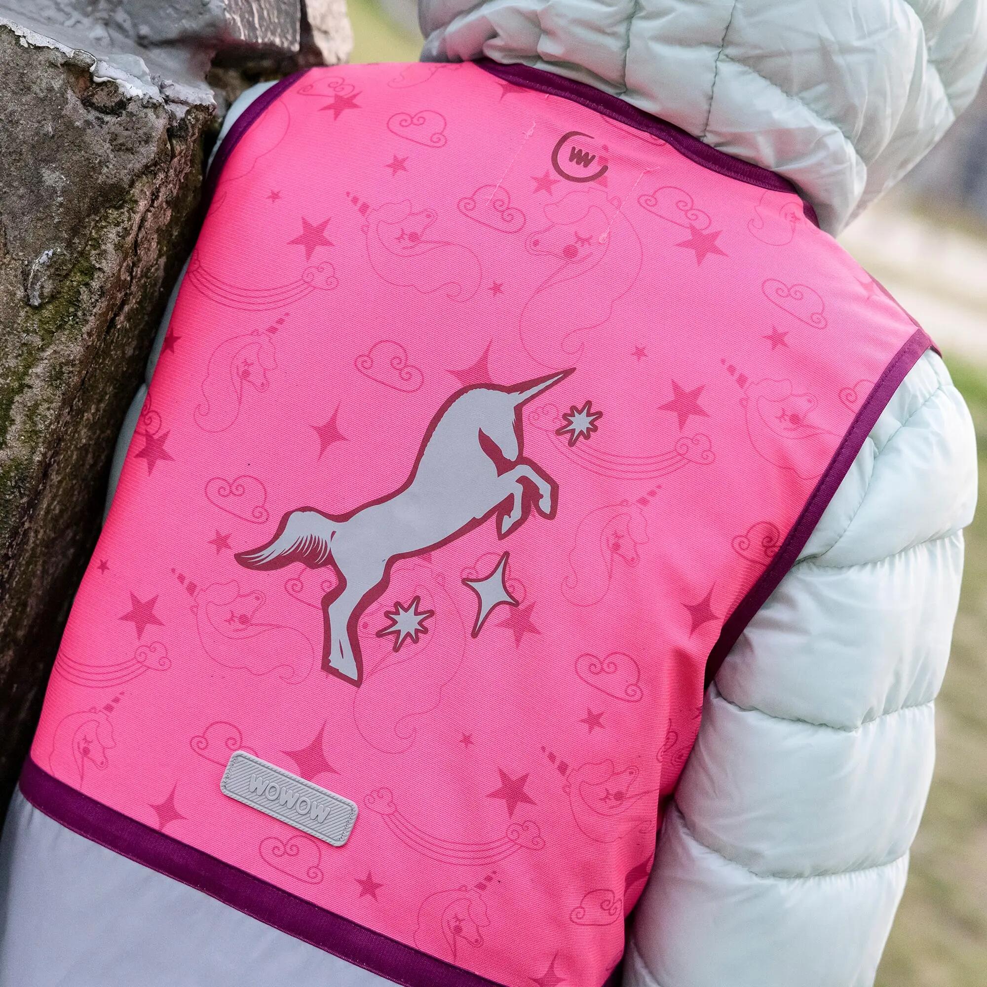 WOWOW - Kinderen Zippy Roze Volledig Reflecterend Winddicht Ademend Vest 4/5