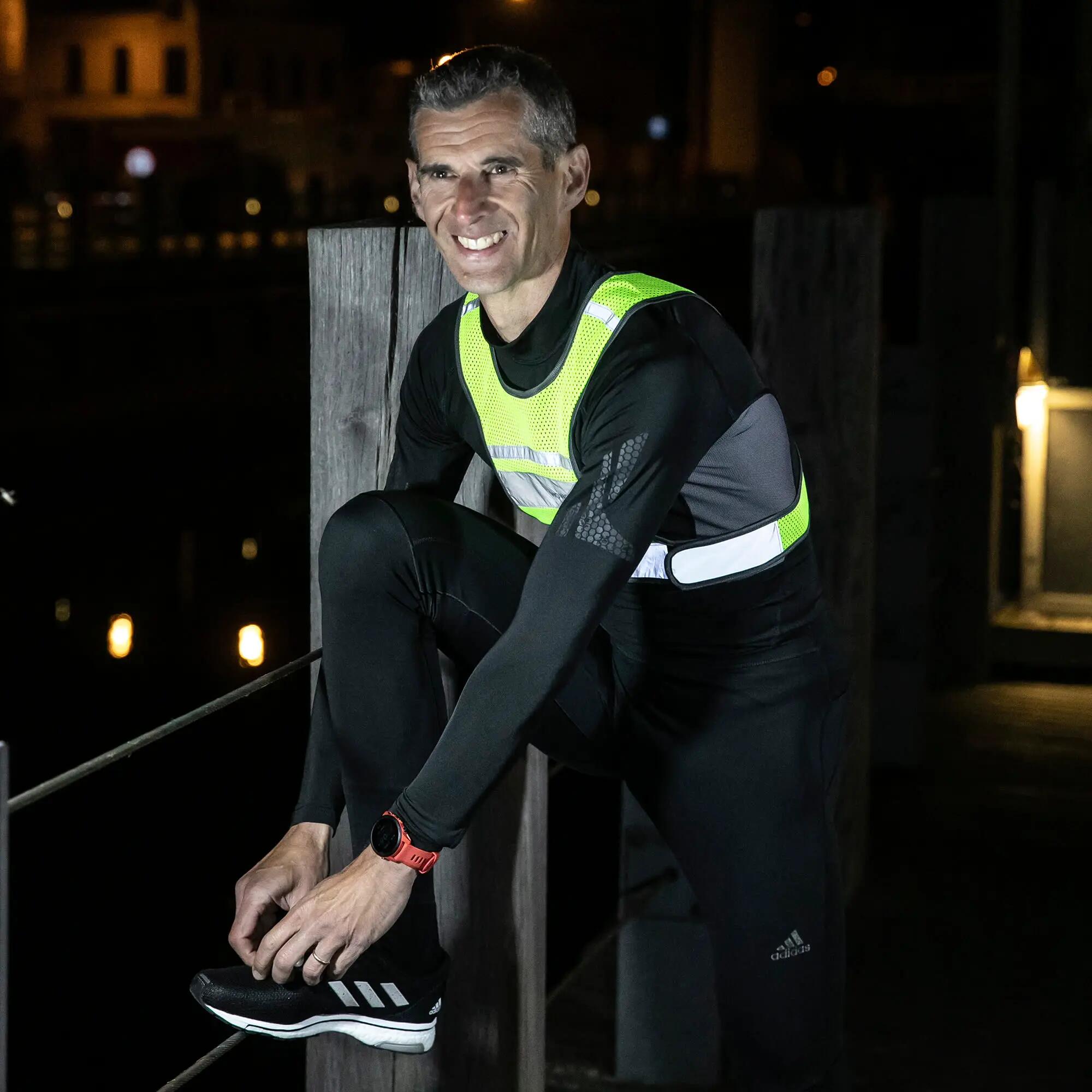 WOWOW - Heren Dames Geel Hi-Vis Reflecterend Hardloopvest van Mesh 3/5