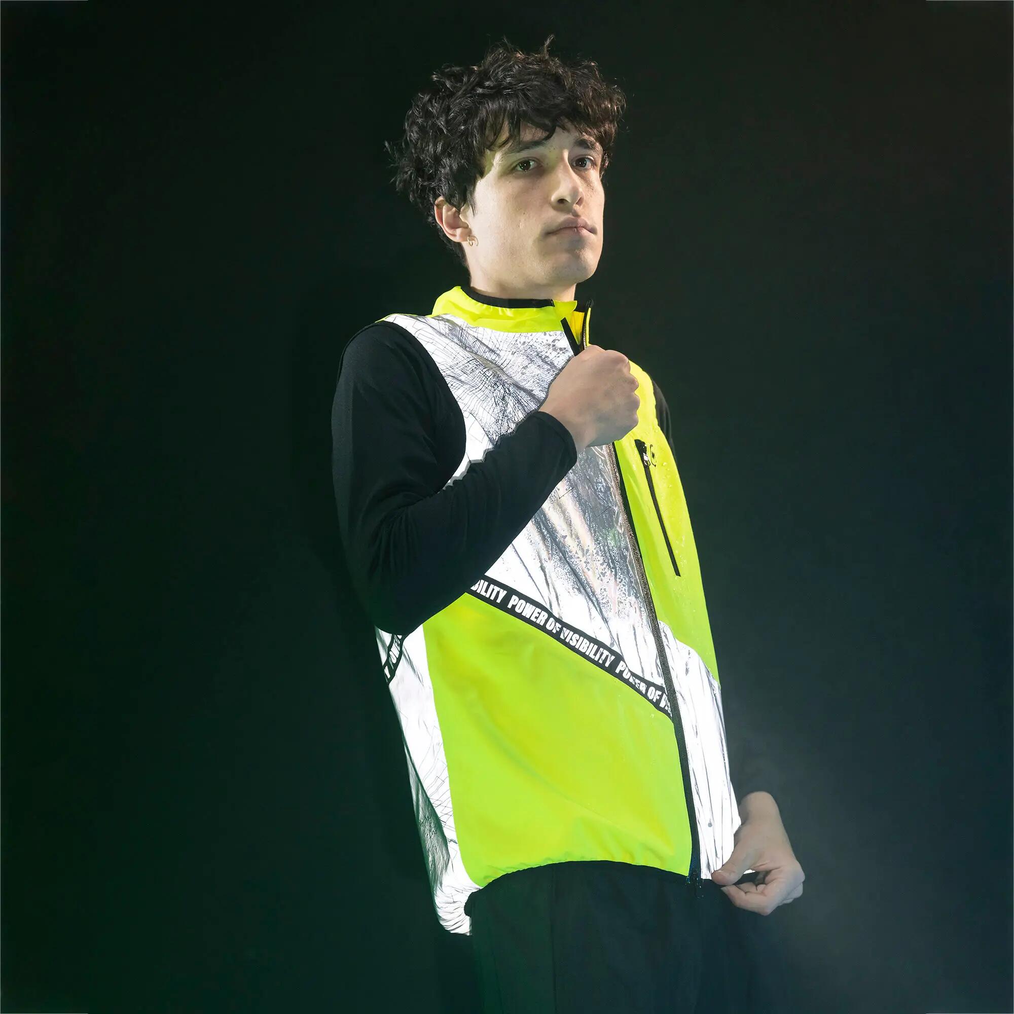 WOWOW - Veste Cyclisme Imperméable Haute Visibilité Jaune Homme Femme 3/5